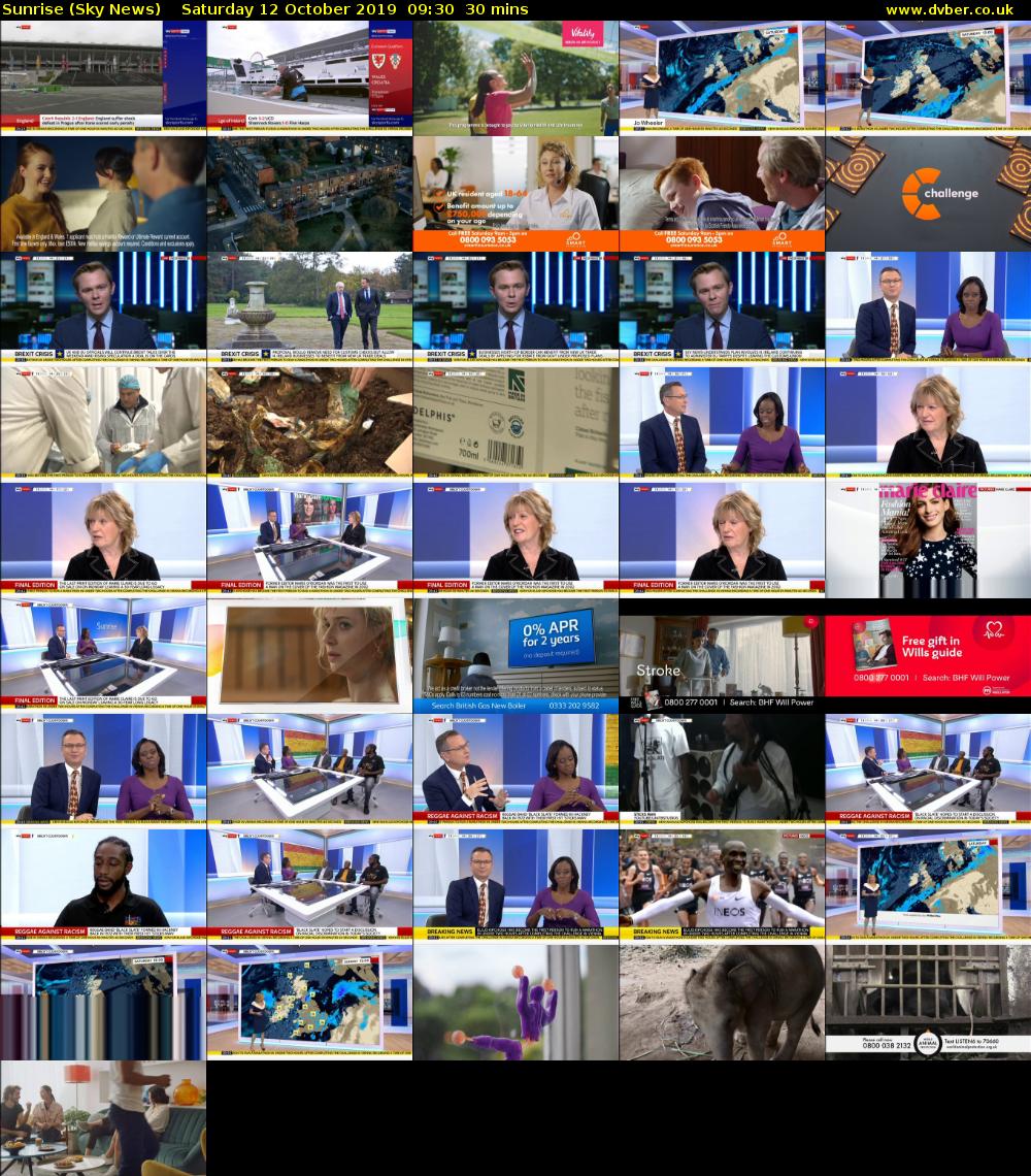 Sunrise (Sky News) Saturday 12 October 2019 09:30 - 10:00