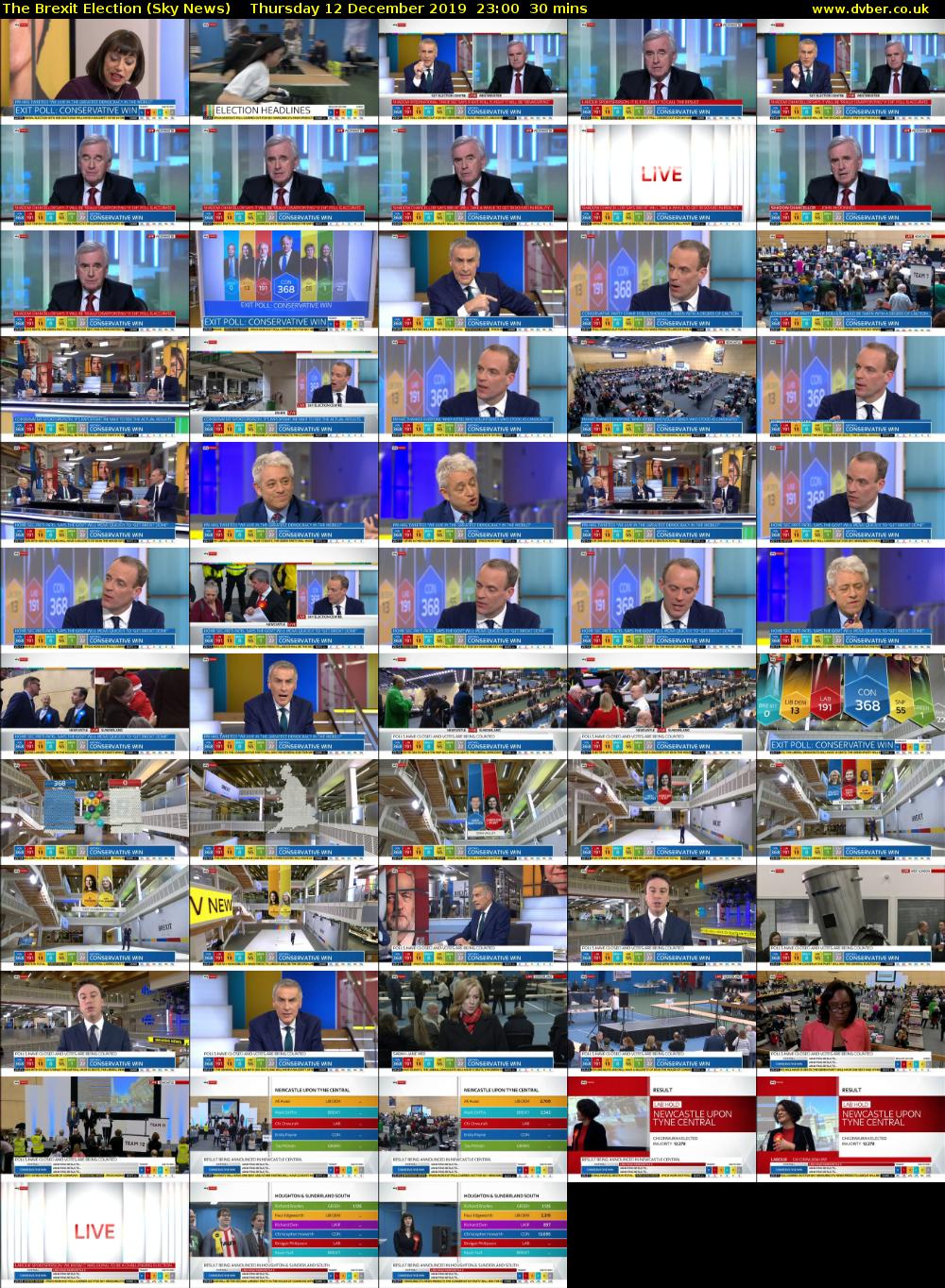 The Brexit Election (Sky News) Thursday 12 December 2019 23:00 - 23:30