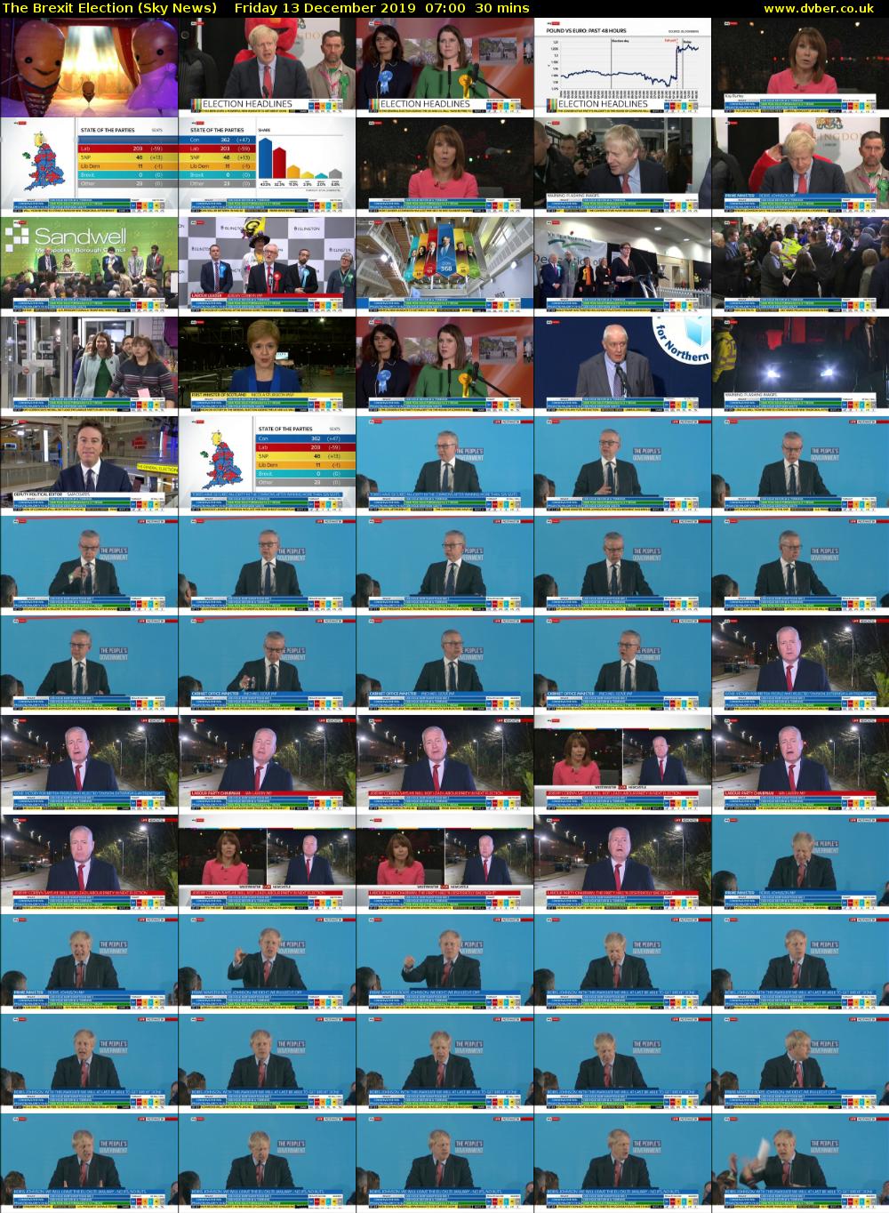 The Brexit Election (Sky News) Friday 13 December 2019 07:00 - 07:30