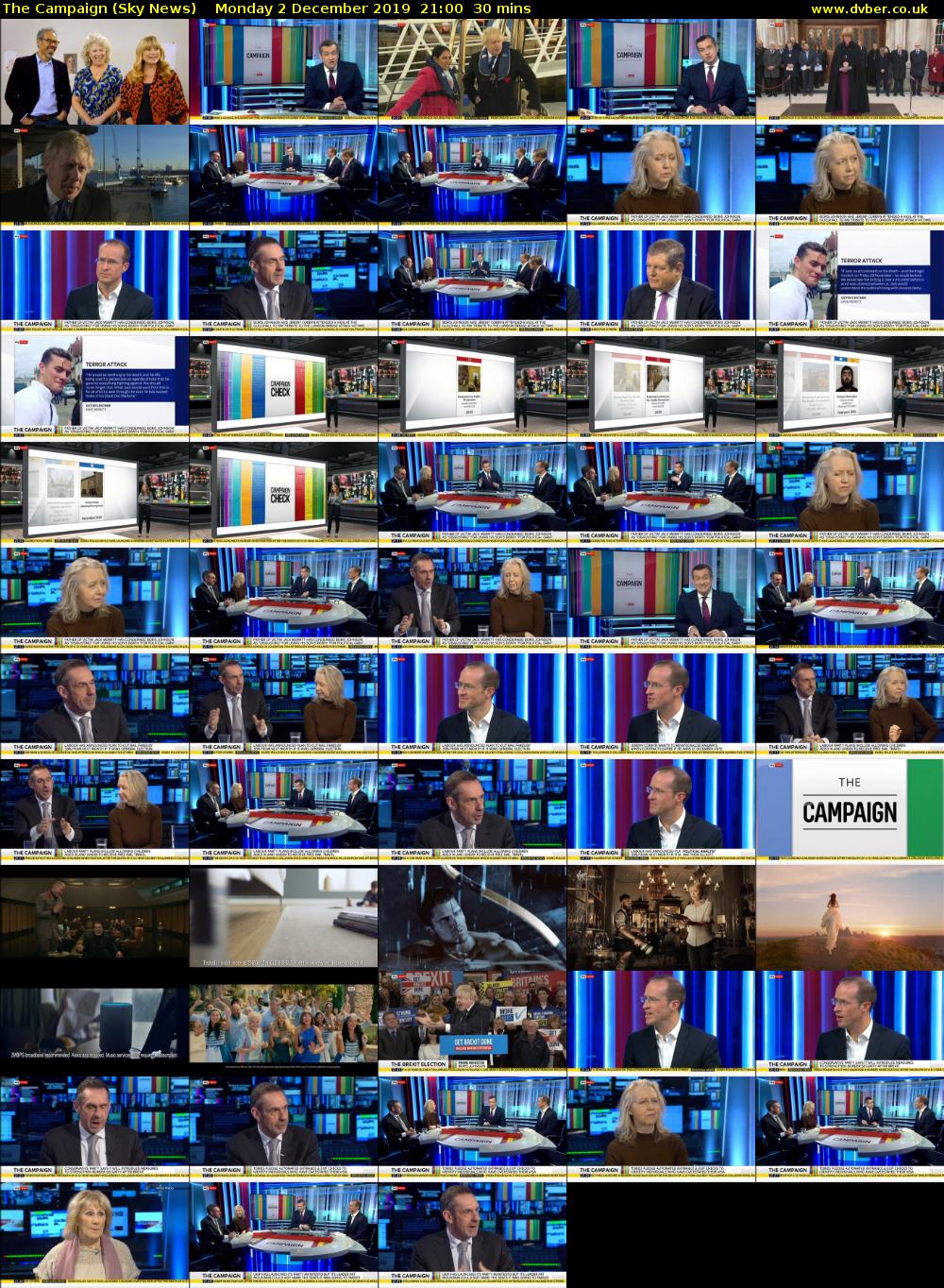 The Campaign (Sky News) Monday 2 December 2019 21:00 - 21:30