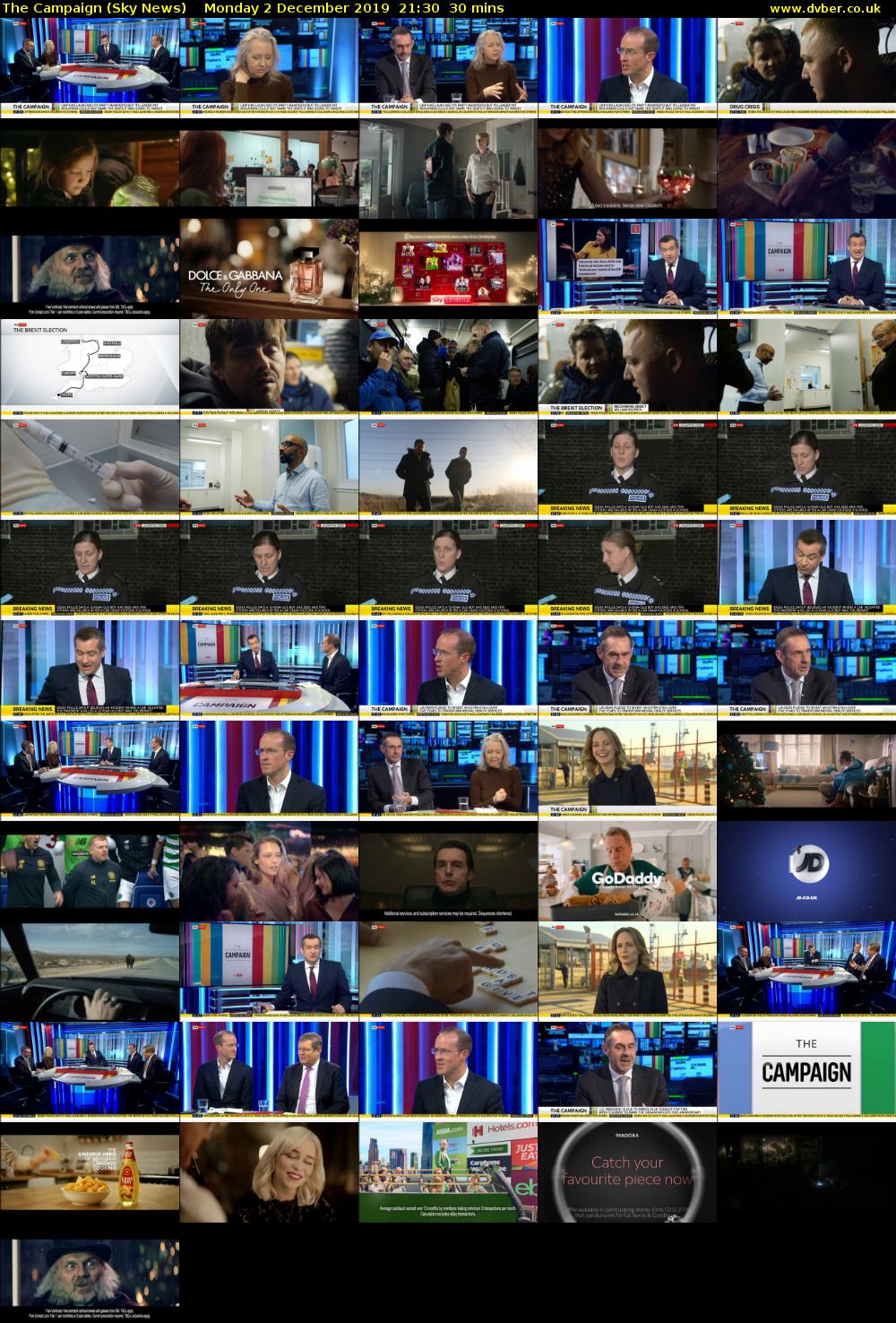 The Campaign (Sky News) Monday 2 December 2019 21:30 - 22:00