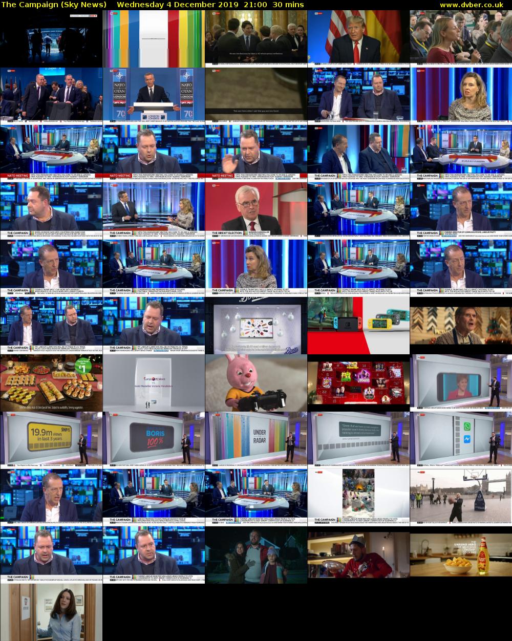 The Campaign (Sky News) Wednesday 4 December 2019 21:00 - 21:30