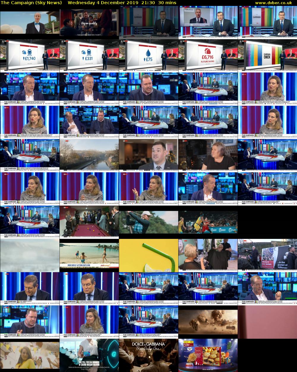The Campaign (Sky News) Wednesday 4 December 2019 21:30 - 22:00