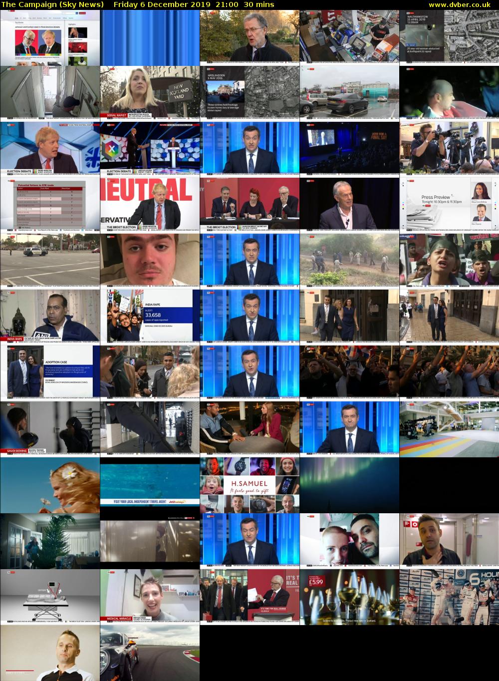 The Campaign (Sky News) Friday 6 December 2019 21:00 - 21:30