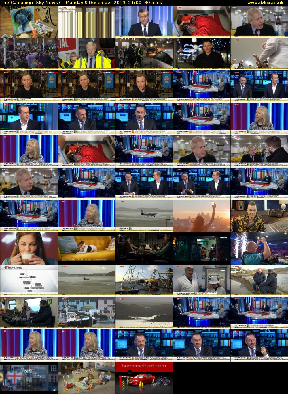 The Campaign (Sky News) Monday 9 December 2019 21:00 - 21:30