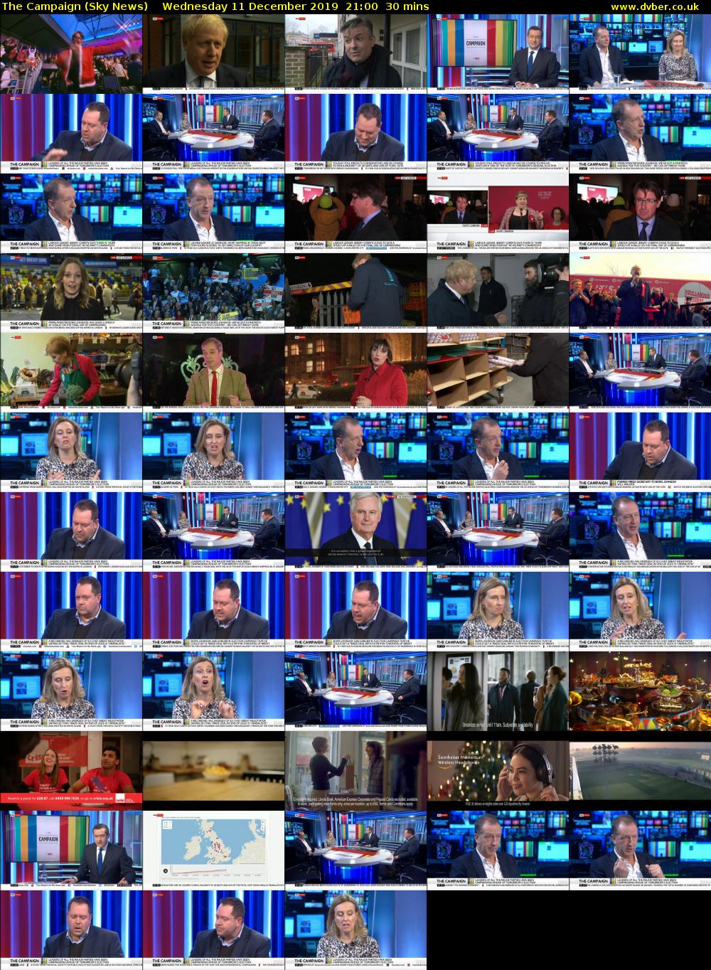 The Campaign (Sky News) Wednesday 11 December 2019 21:00 - 21:30
