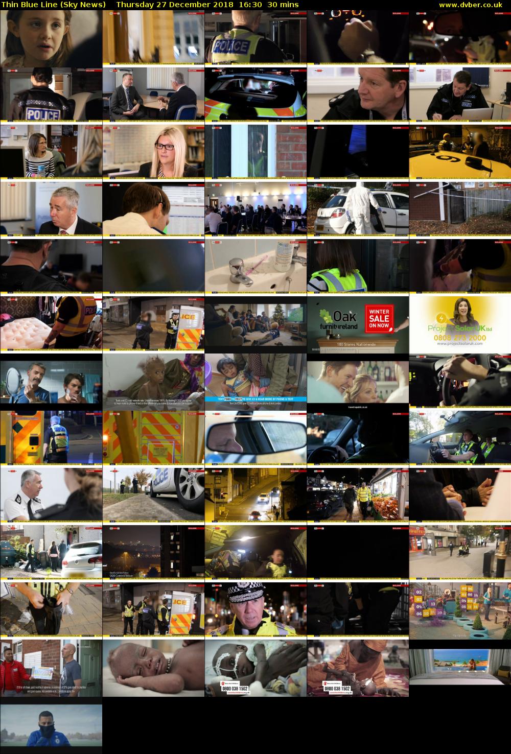 Thin Blue Line (Sky News) Thursday 27 December 2018 16:30 - 17:00