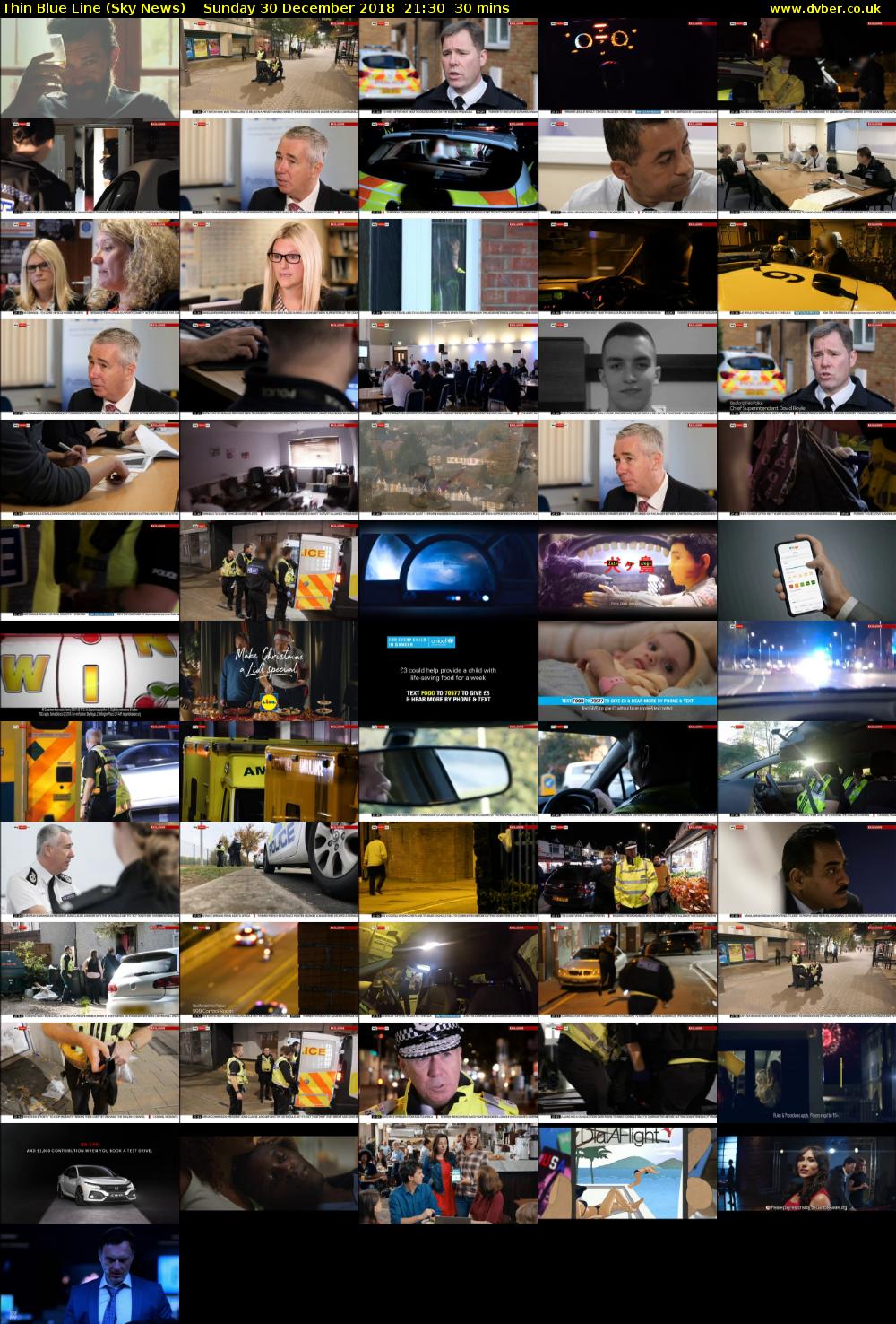 Thin Blue Line (Sky News) Sunday 30 December 2018 21:30 - 22:00