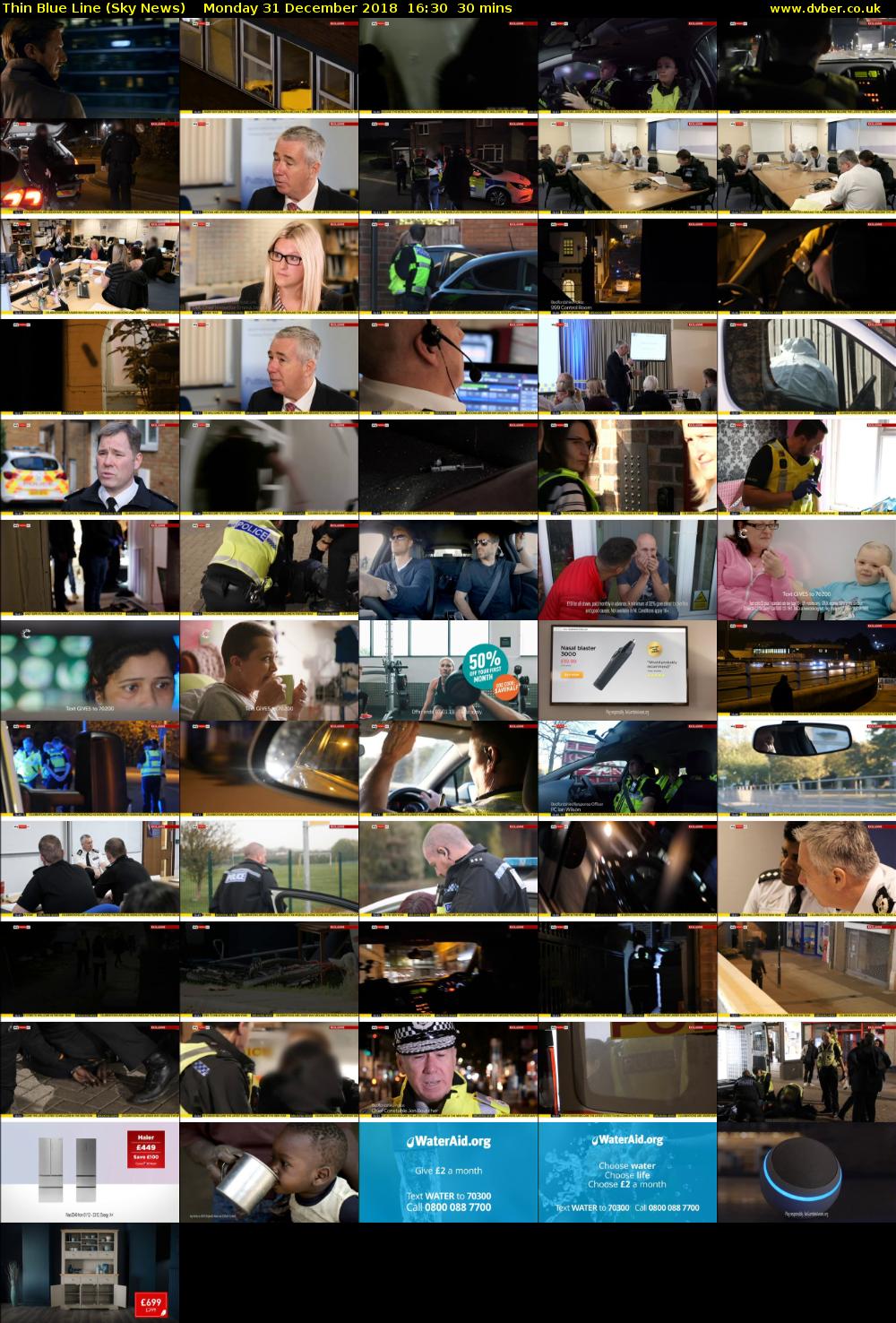 Thin Blue Line (Sky News) Monday 31 December 2018 16:30 - 17:00
