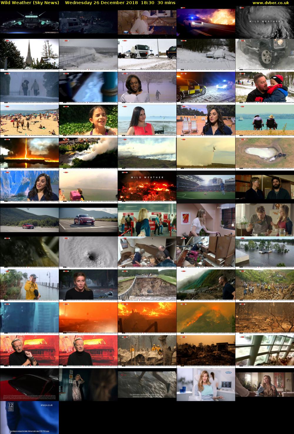 Wild Weather (Sky News) Wednesday 26 December 2018 18:30 - 19:00