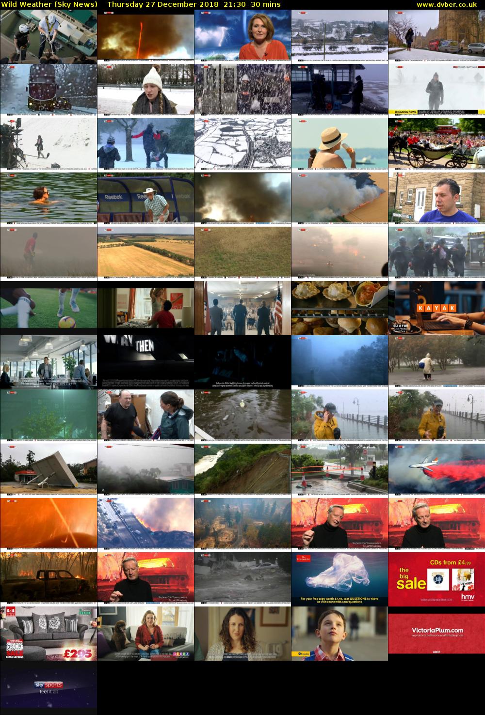 Wild Weather (Sky News) Thursday 27 December 2018 21:30 - 22:00