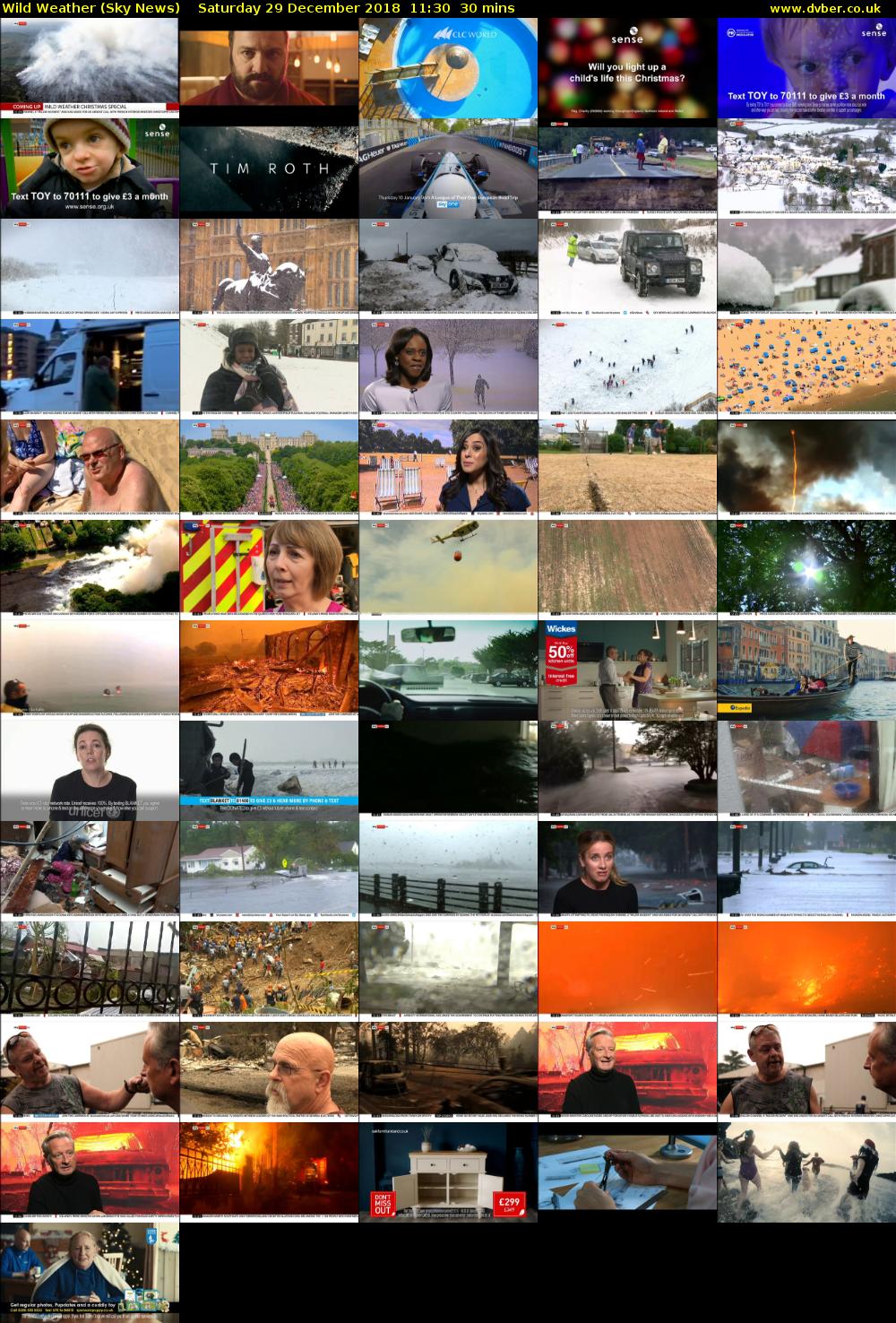 Wild Weather (Sky News) Saturday 29 December 2018 11:30 - 12:00