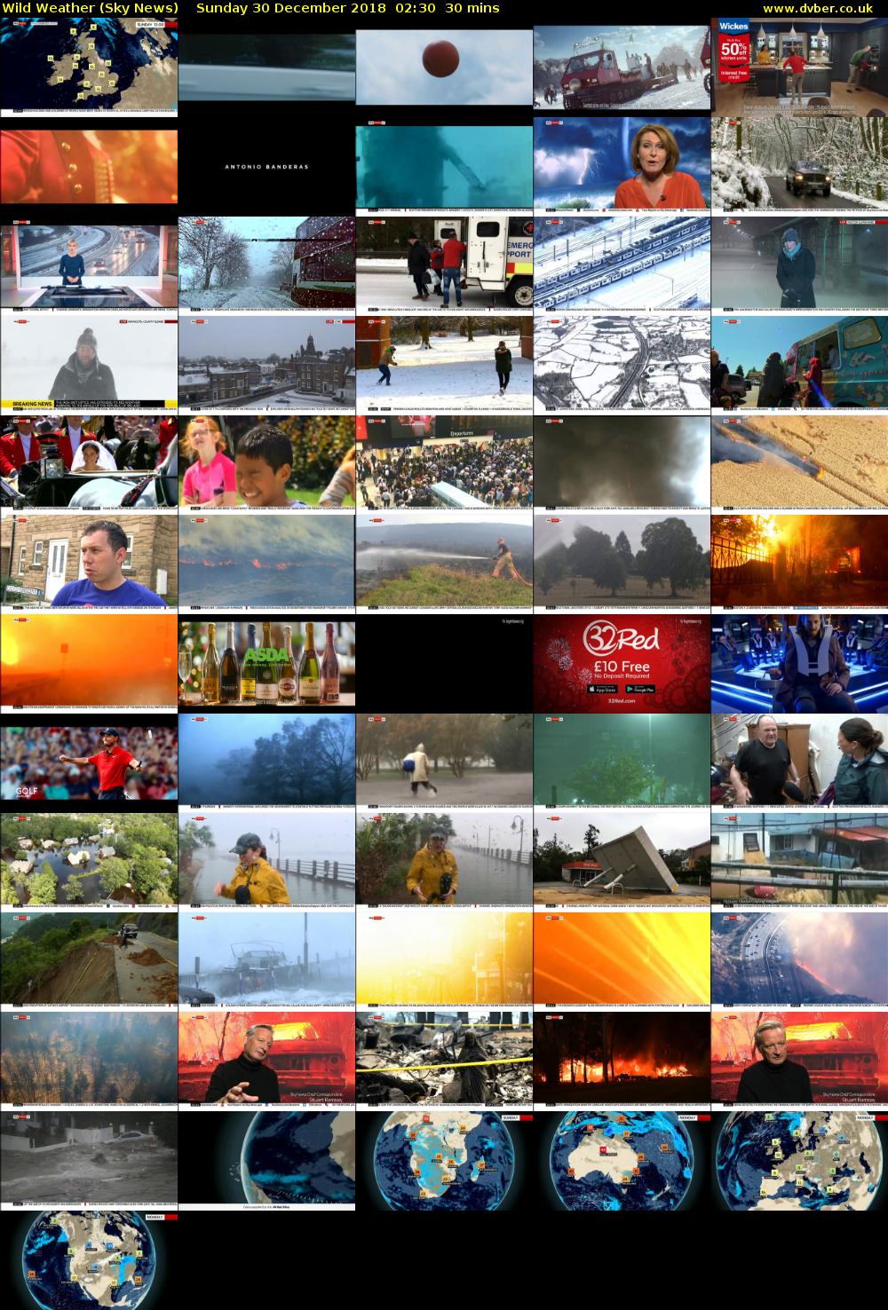 Wild Weather (Sky News) Sunday 30 December 2018 02:30 - 03:00