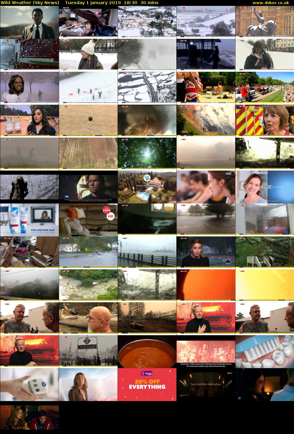 Wild Weather (Sky News) Tuesday 1 January 2019 18:30 - 19:00