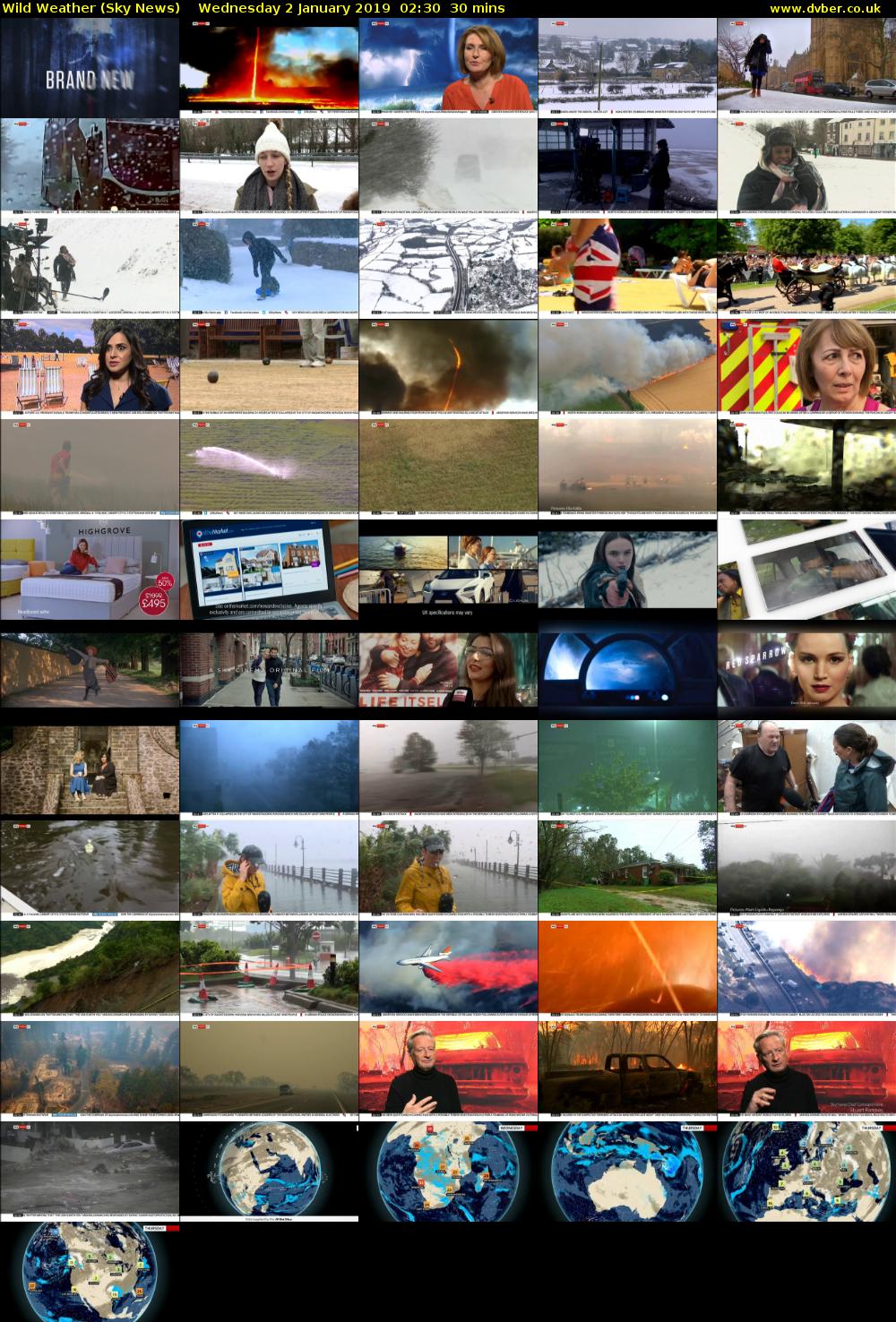 Wild Weather (Sky News) Wednesday 2 January 2019 02:30 - 03:00