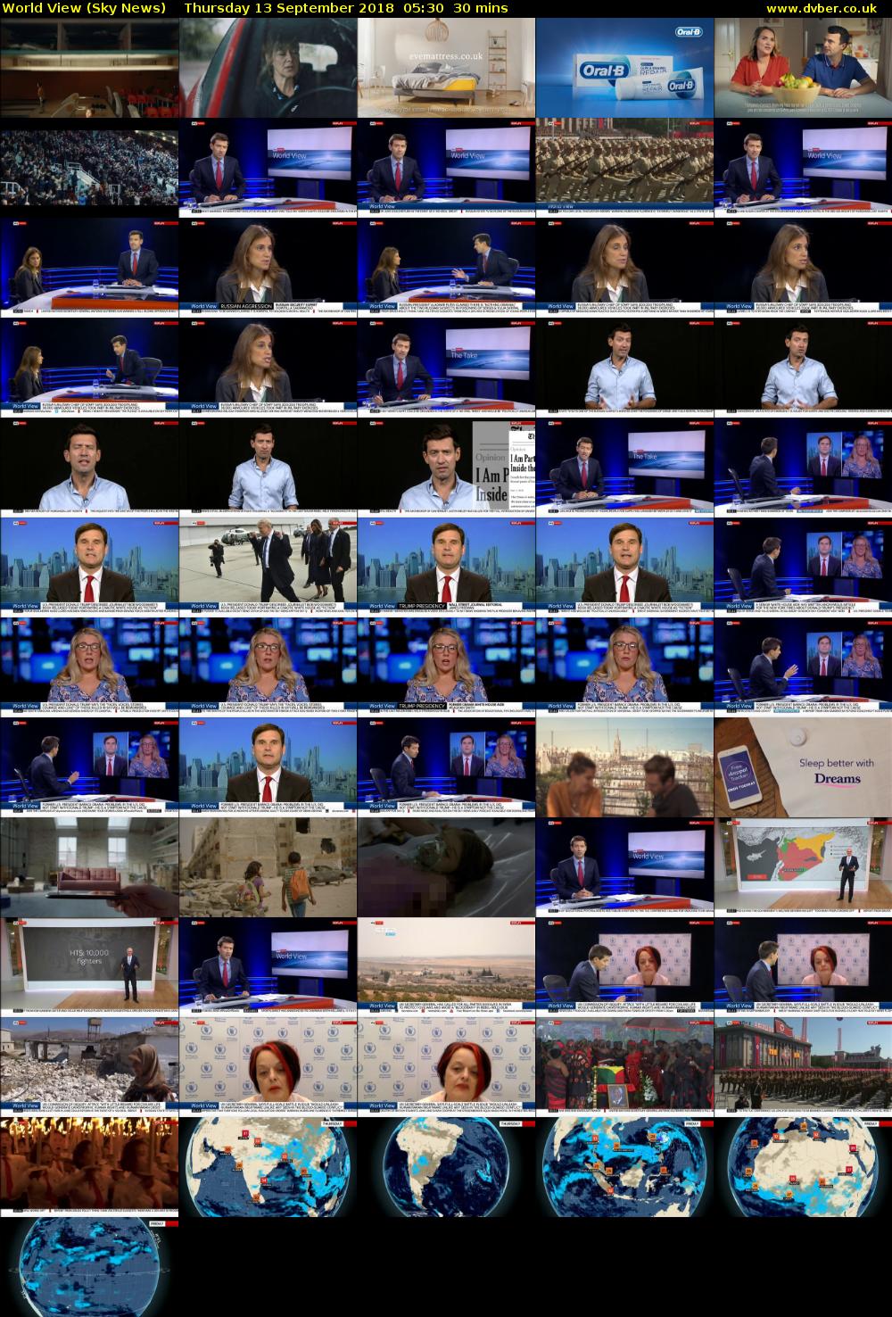 World View (Sky News) Thursday 13 September 2018 05:30 - 06:00