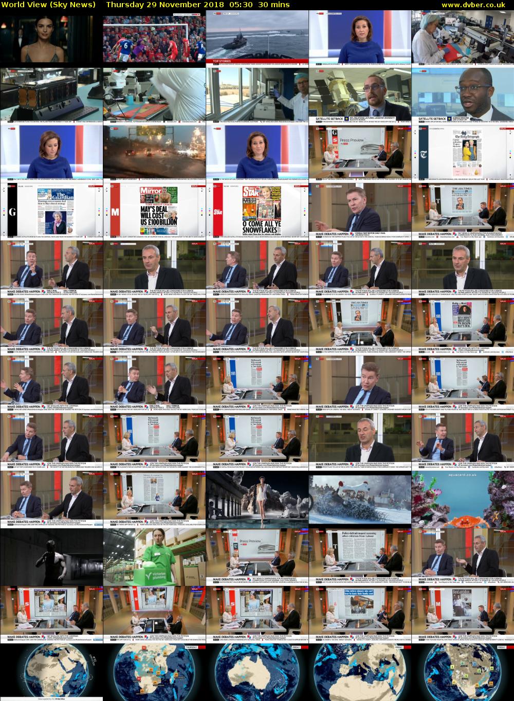 World View (Sky News) Thursday 29 November 2018 05:30 - 06:00