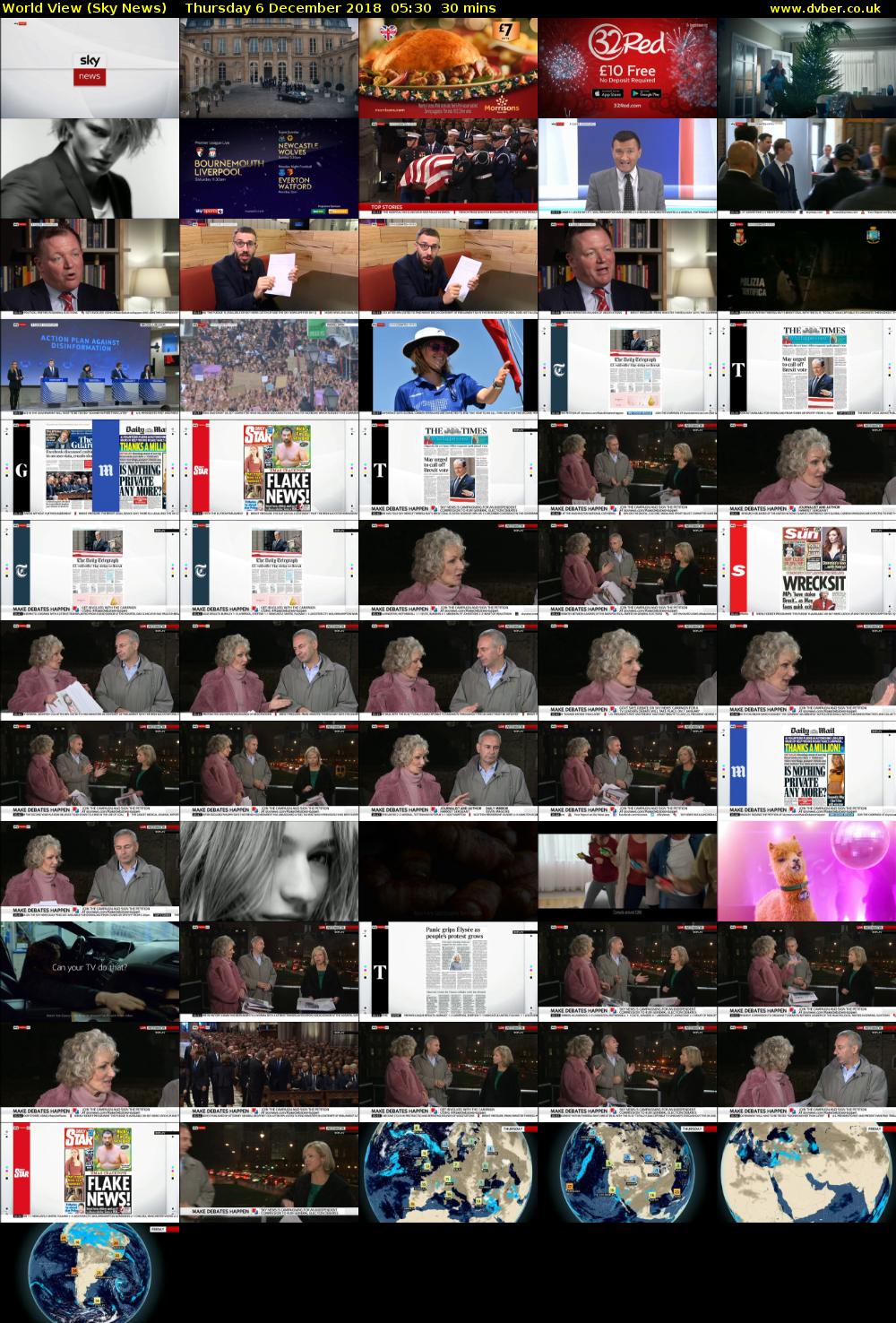 World View (Sky News) Thursday 6 December 2018 05:30 - 06:00