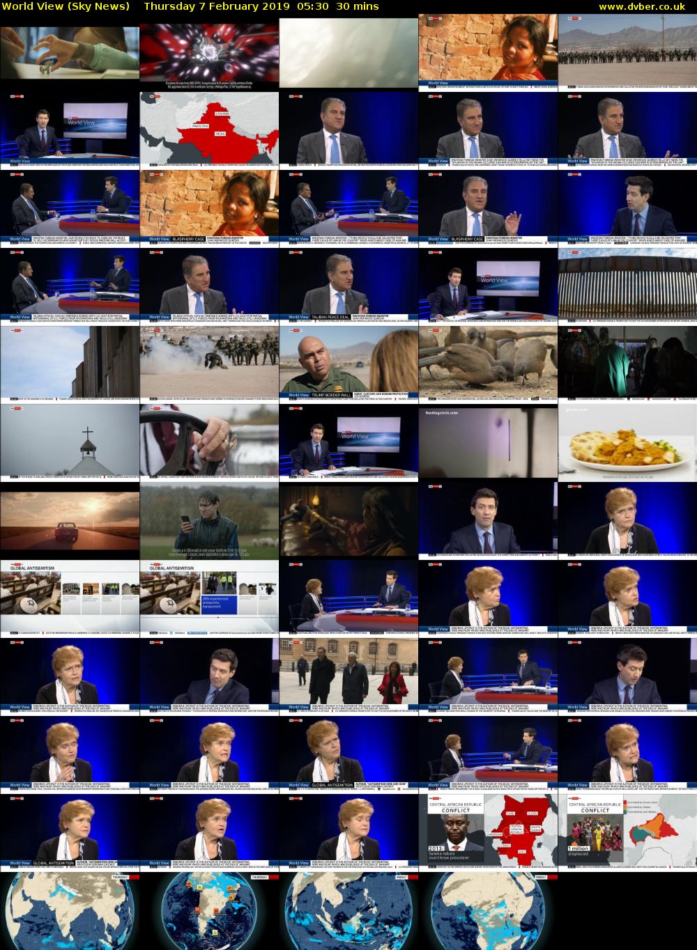 World View (Sky News) Thursday 7 February 2019 05:30 - 06:00