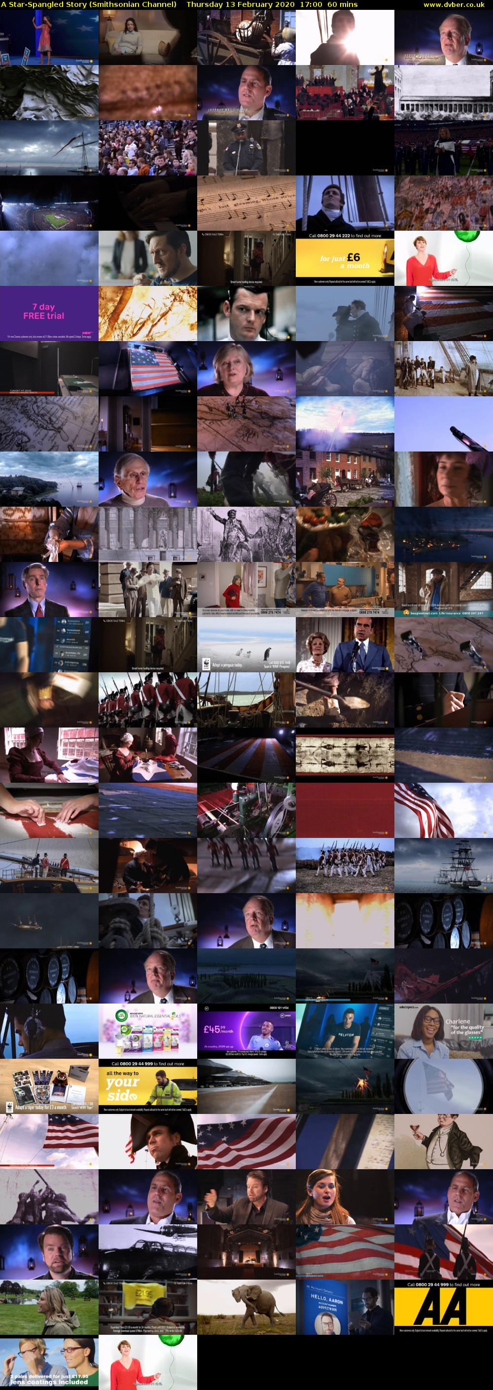 A Star-Spangled Story (Smithsonian Channel) Thursday 13 February 2020 17:00 - 18:00