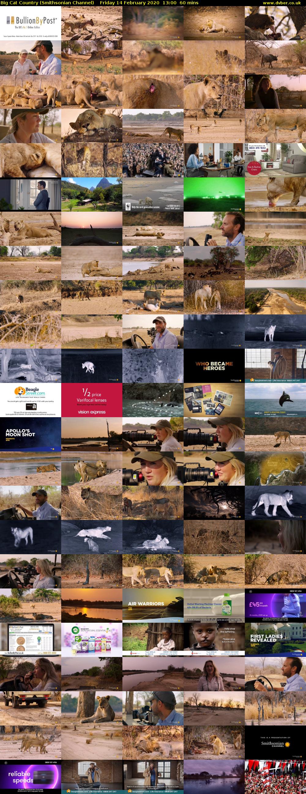 Big Cat Country (Smithsonian Channel) Friday 14 February 2020 13:00 - 14:00