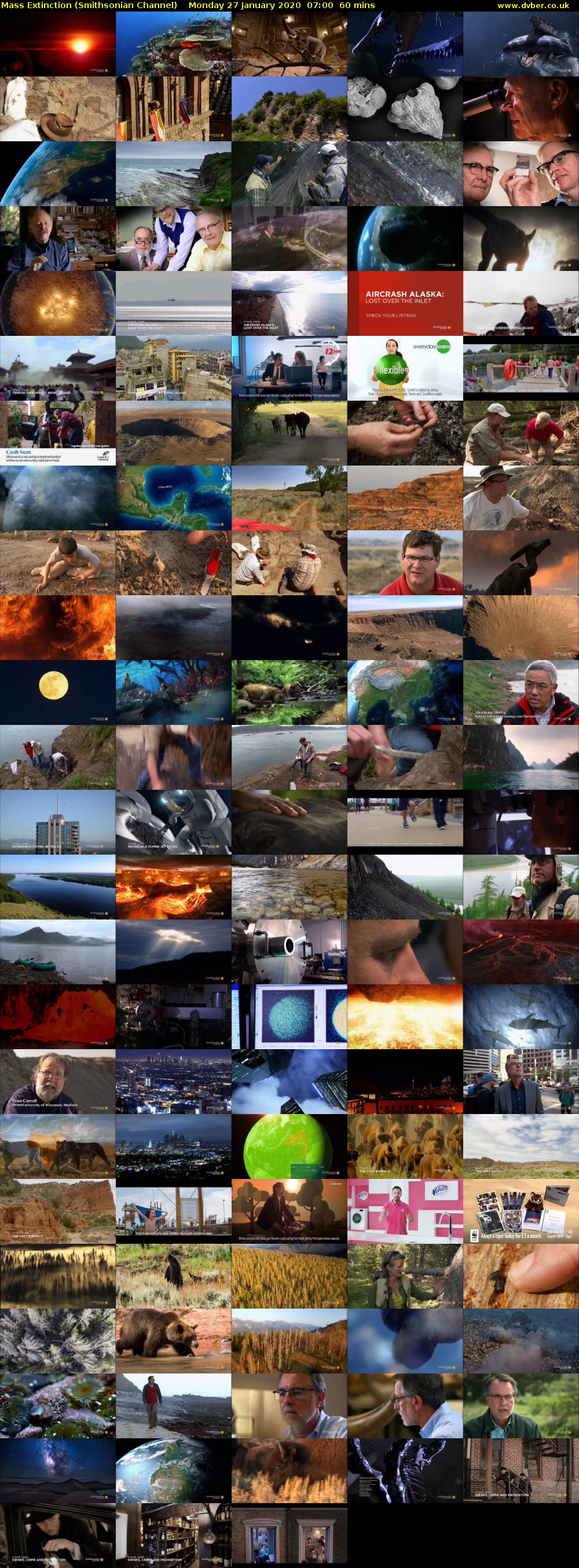 Mass Extinction (Smithsonian Channel) Monday 27 January 2020 07:00 - 08:00