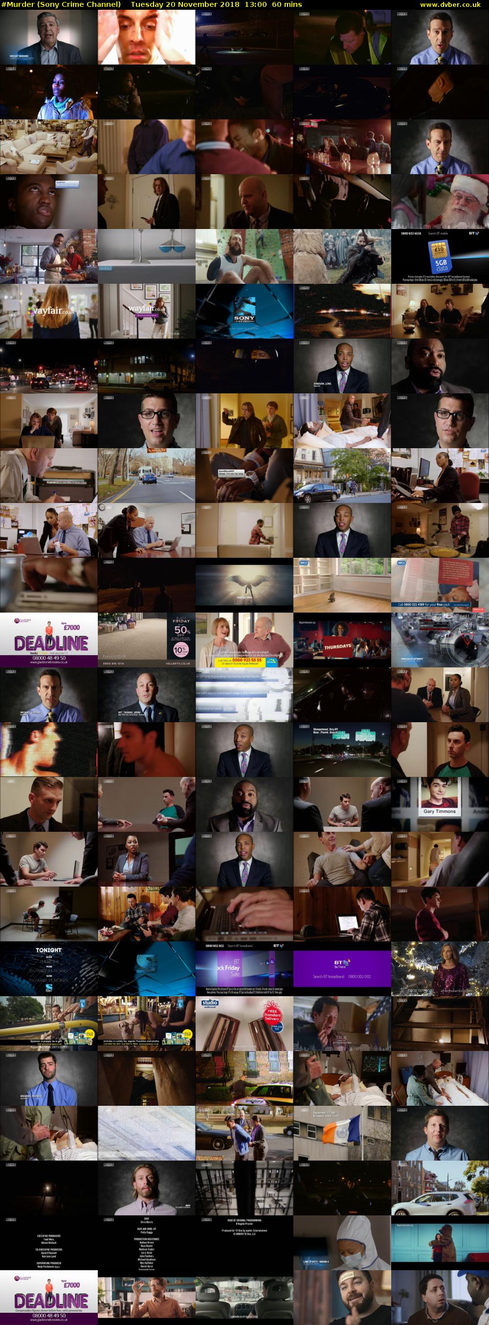 #Murder (Sony Crime Channel) Tuesday 20 November 2018 13:00 - 14:00