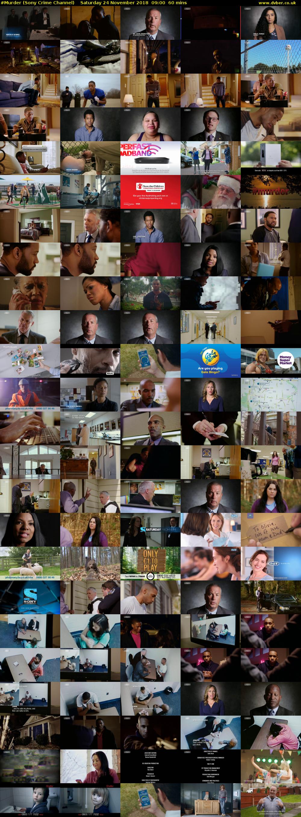 #Murder (Sony Crime Channel) Saturday 24 November 2018 09:00 - 10:00