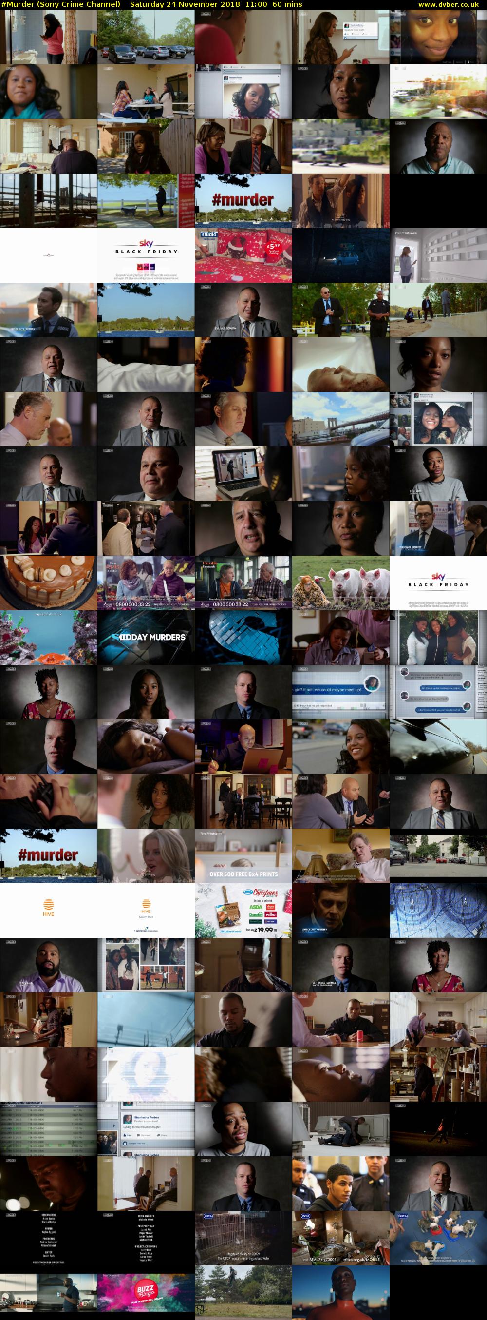 #Murder (Sony Crime Channel) Saturday 24 November 2018 11:00 - 12:00