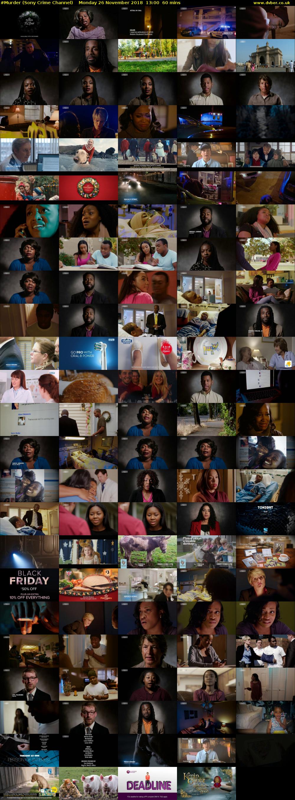 #Murder (Sony Crime Channel) Monday 26 November 2018 13:00 - 14:00