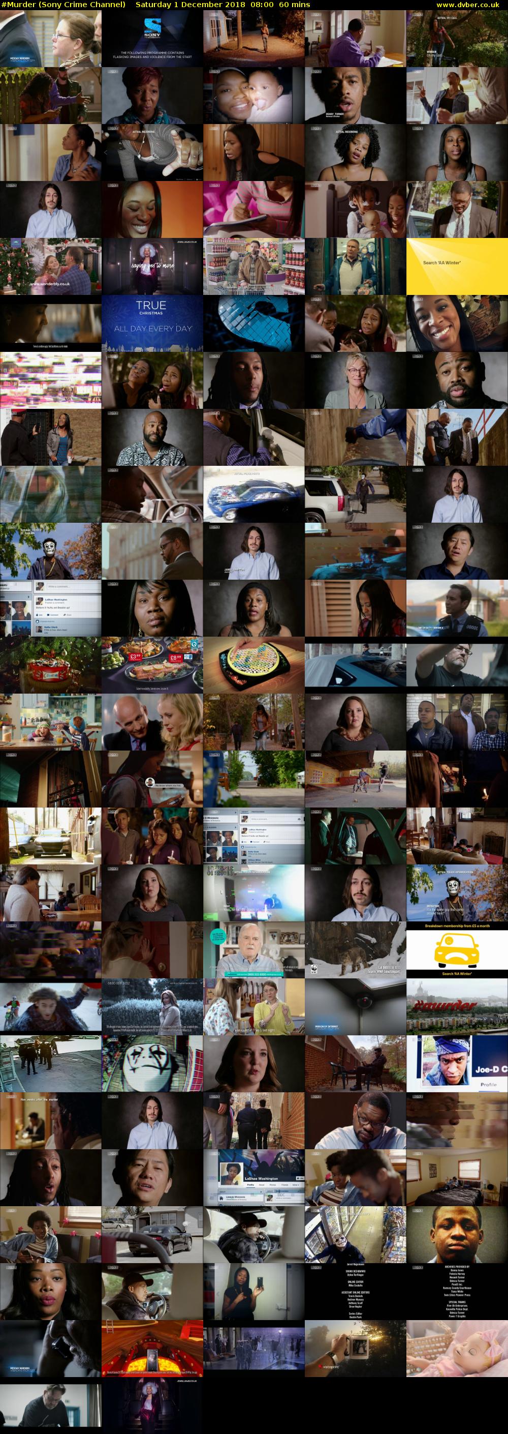 #Murder (Sony Crime Channel) Saturday 1 December 2018 08:00 - 09:00