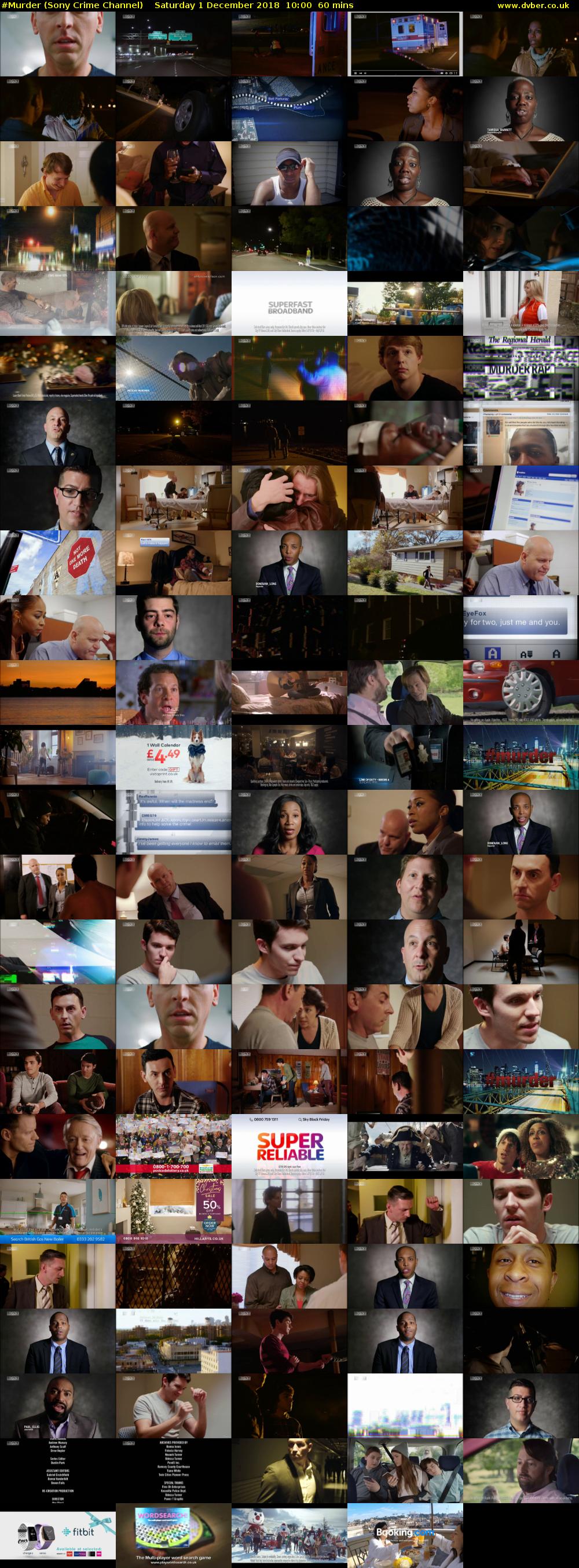 #Murder (Sony Crime Channel) Saturday 1 December 2018 10:00 - 11:00