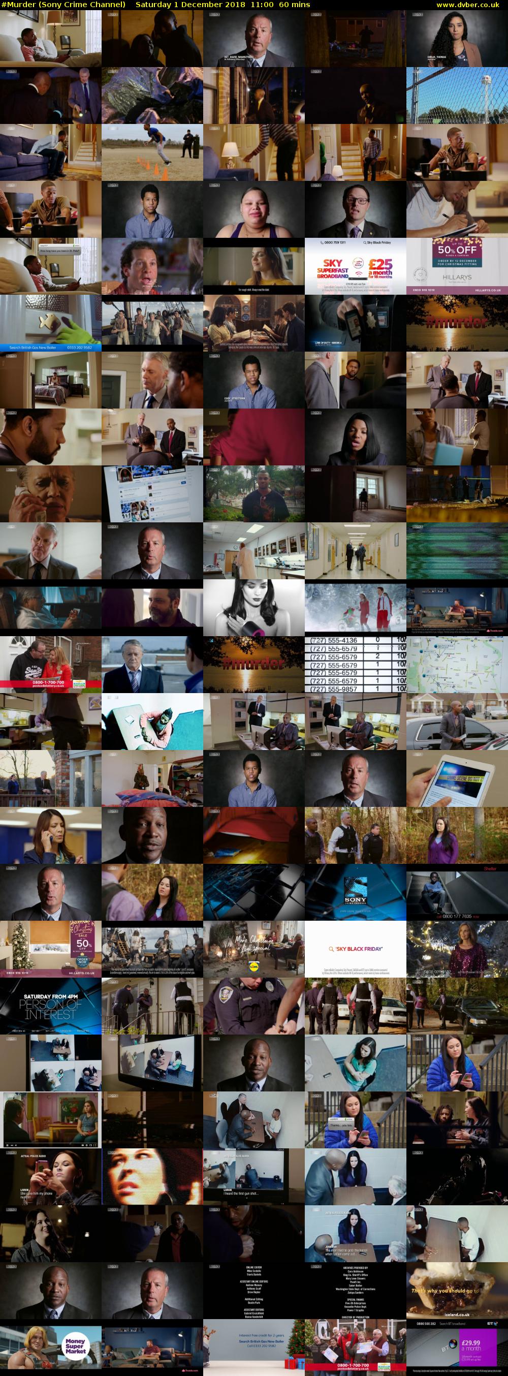 #Murder (Sony Crime Channel) Saturday 1 December 2018 11:00 - 12:00