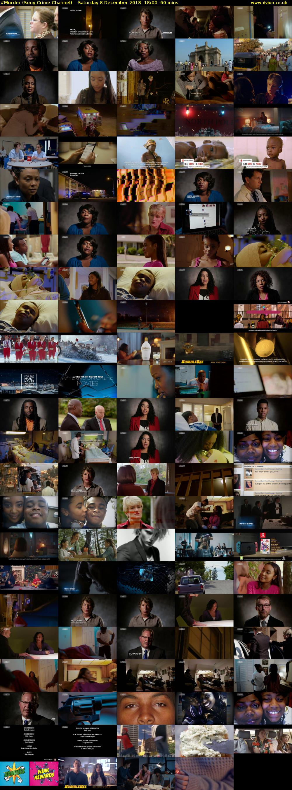 #Murder (Sony Crime Channel) Saturday 8 December 2018 18:00 - 19:00