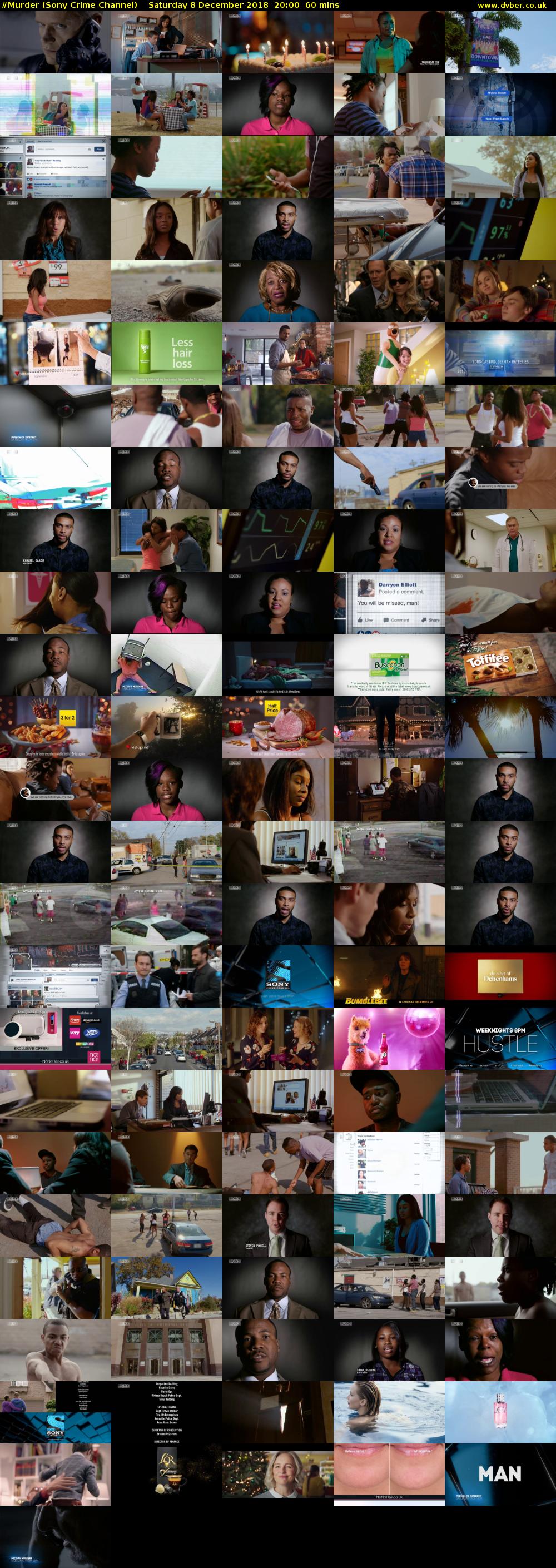 #Murder (Sony Crime Channel) Saturday 8 December 2018 20:00 - 21:00