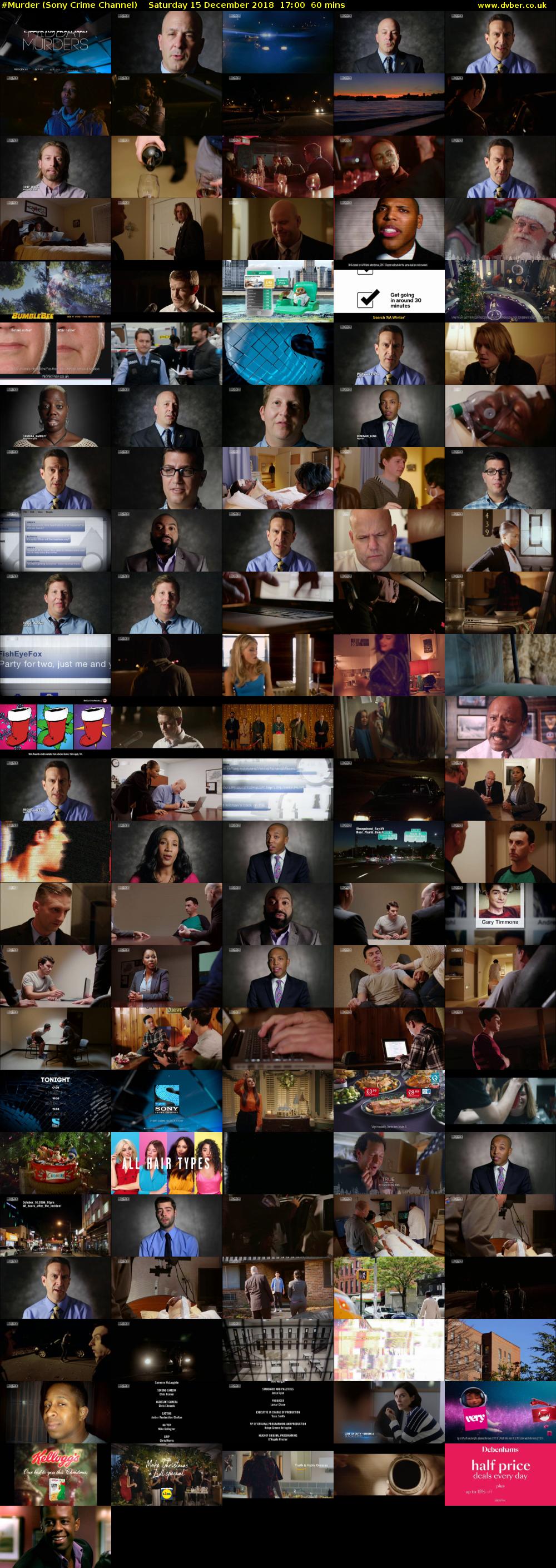 #Murder (Sony Crime Channel) Saturday 15 December 2018 17:00 - 18:00