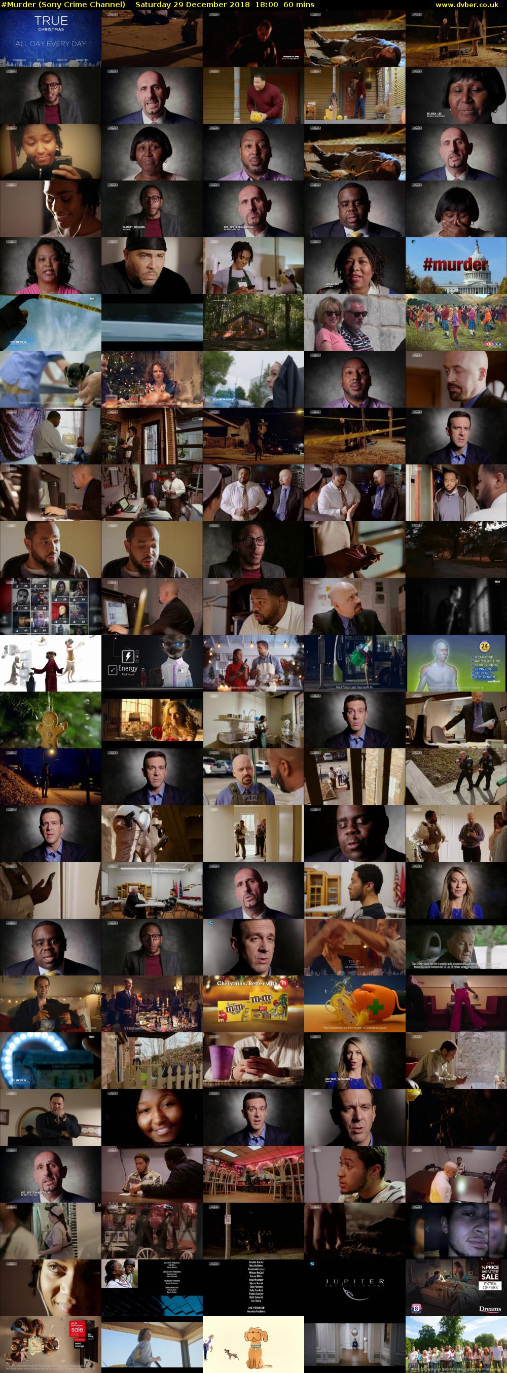 #Murder (Sony Crime Channel) Saturday 29 December 2018 18:00 - 19:00