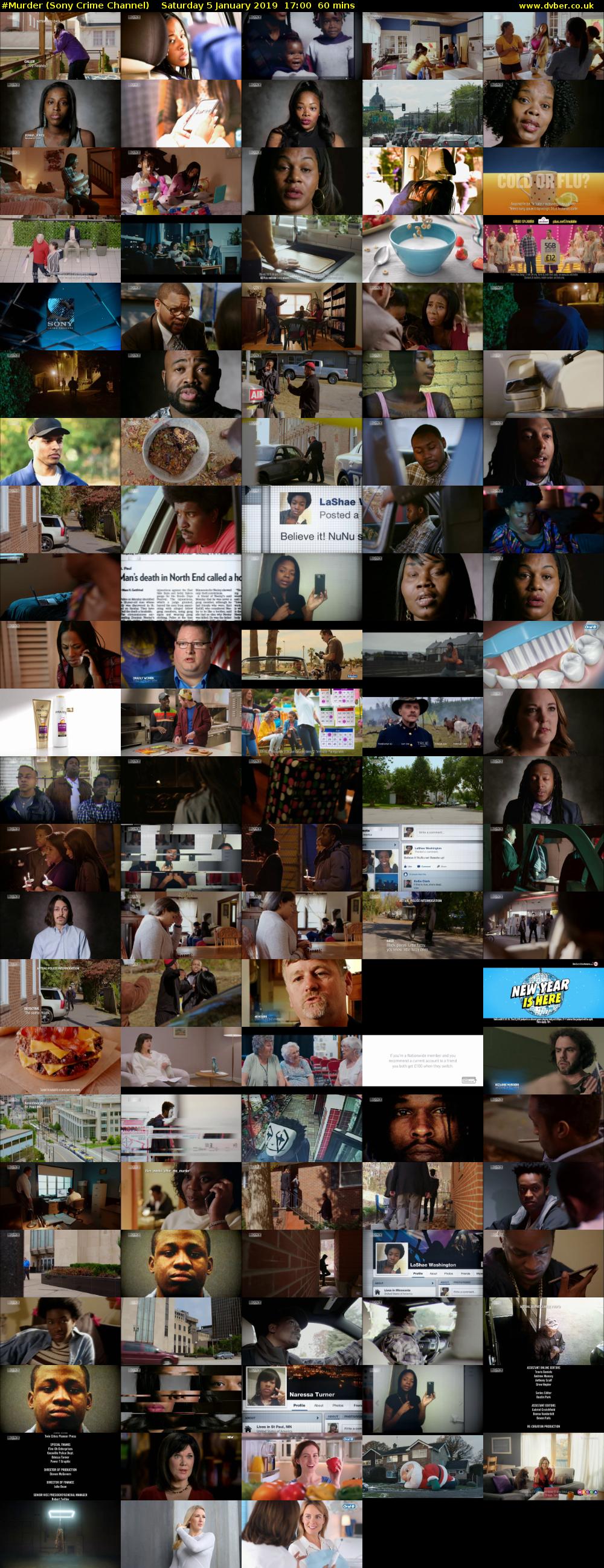 #Murder (Sony Crime Channel) Saturday 5 January 2019 17:00 - 18:00