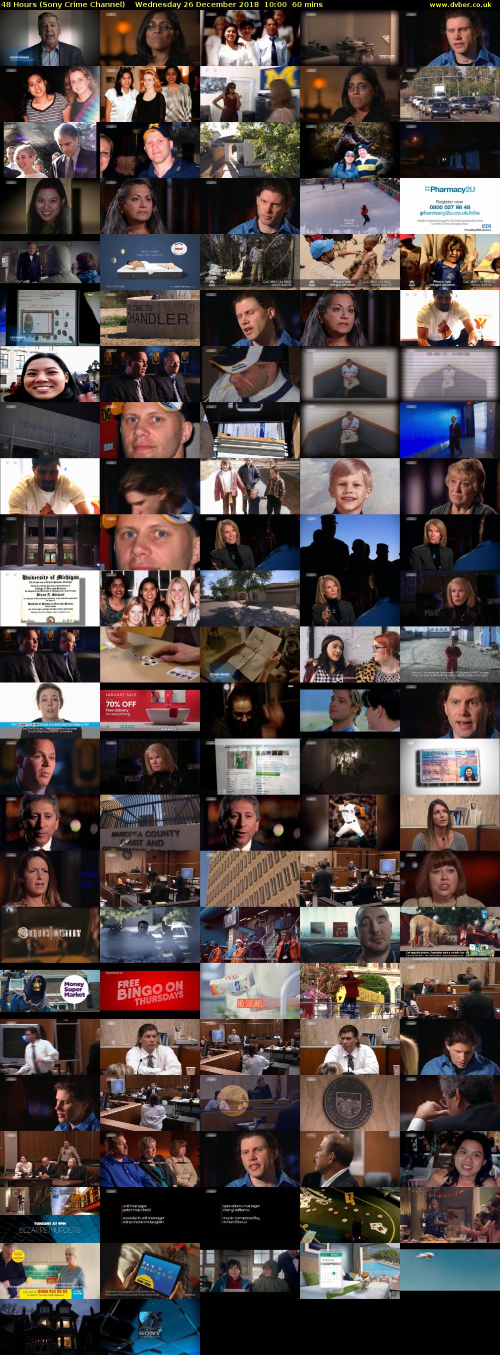 48 Hours (Sony Crime Channel) Wednesday 26 December 2018 10:00 - 11:00