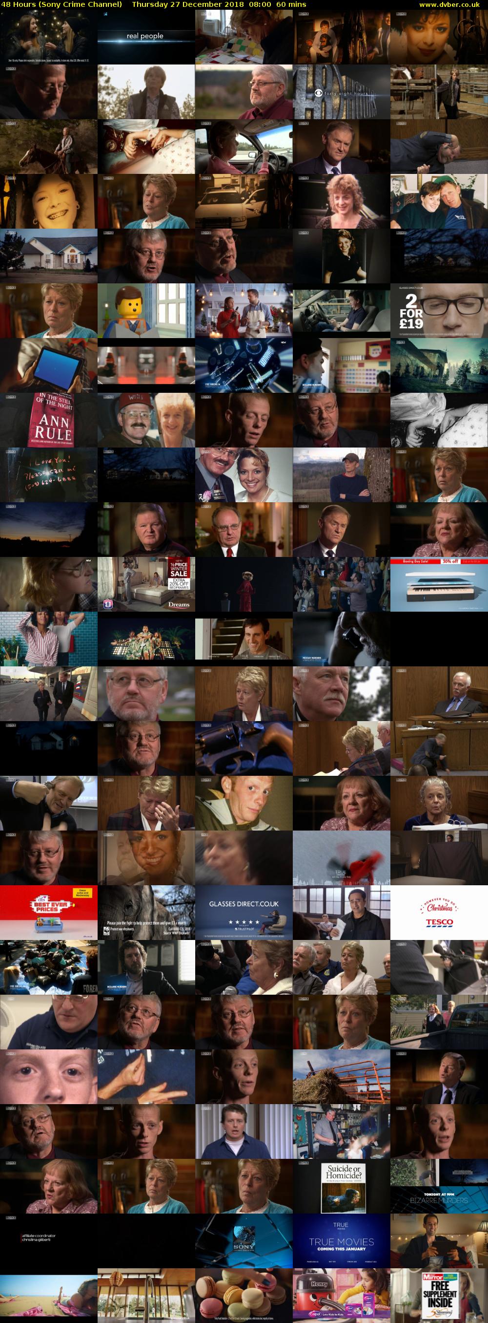 48 Hours (Sony Crime Channel) Thursday 27 December 2018 08:00 - 09:00