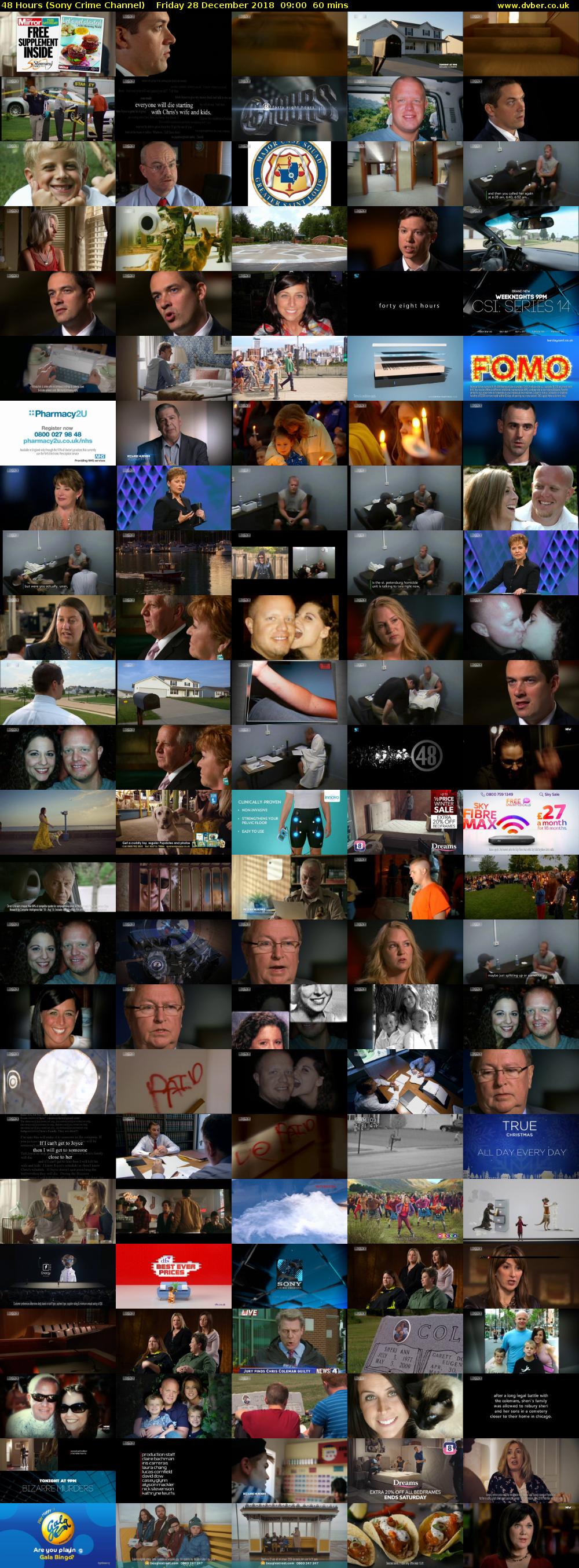 48 Hours (Sony Crime Channel) Friday 28 December 2018 09:00 - 10:00