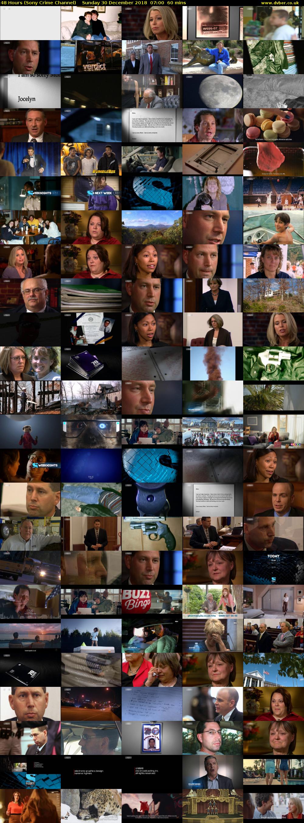 48 Hours (Sony Crime Channel) Sunday 30 December 2018 07:00 - 08:00