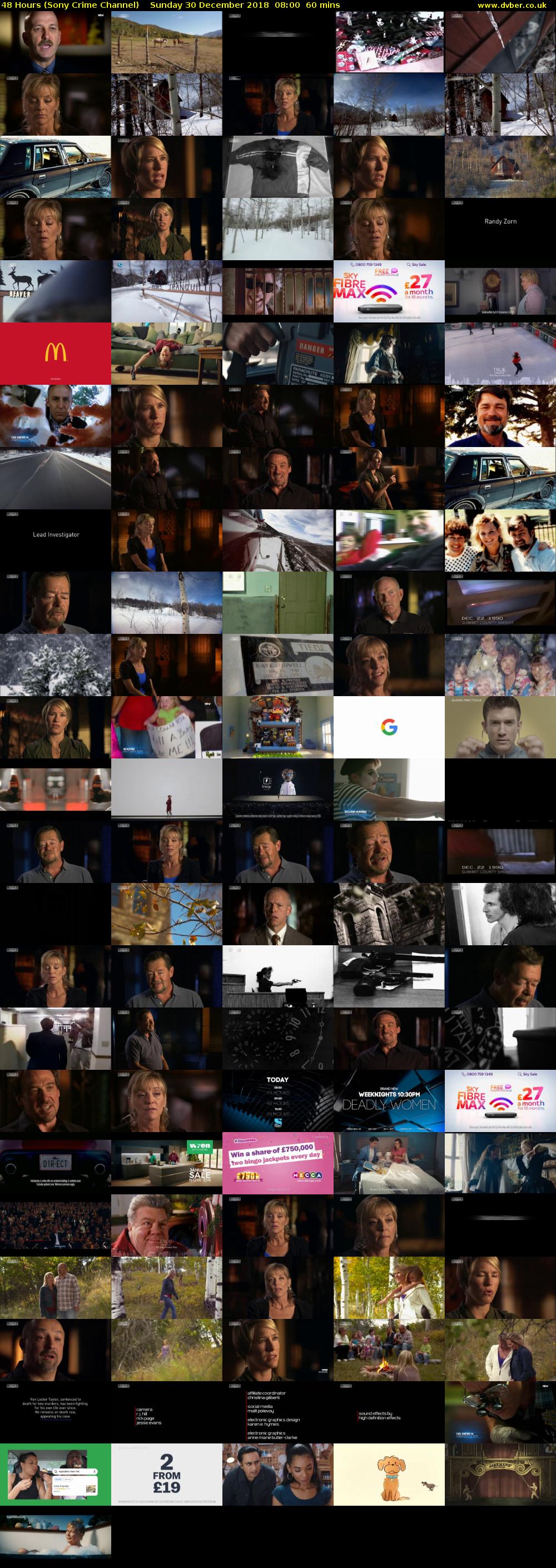 48 Hours (Sony Crime Channel) Sunday 30 December 2018 08:00 - 09:00