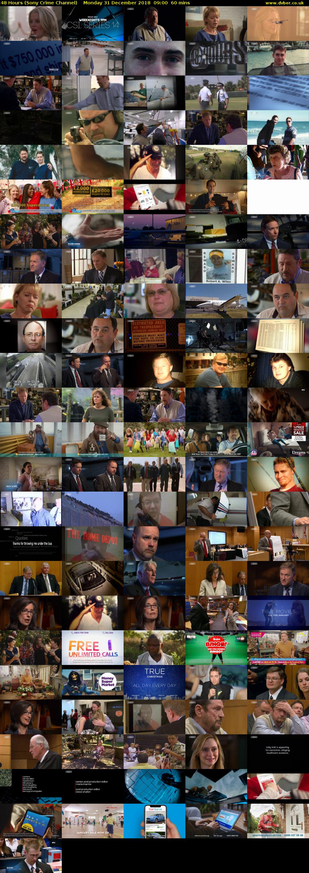 48 Hours (Sony Crime Channel) Monday 31 December 2018 09:00 - 10:00