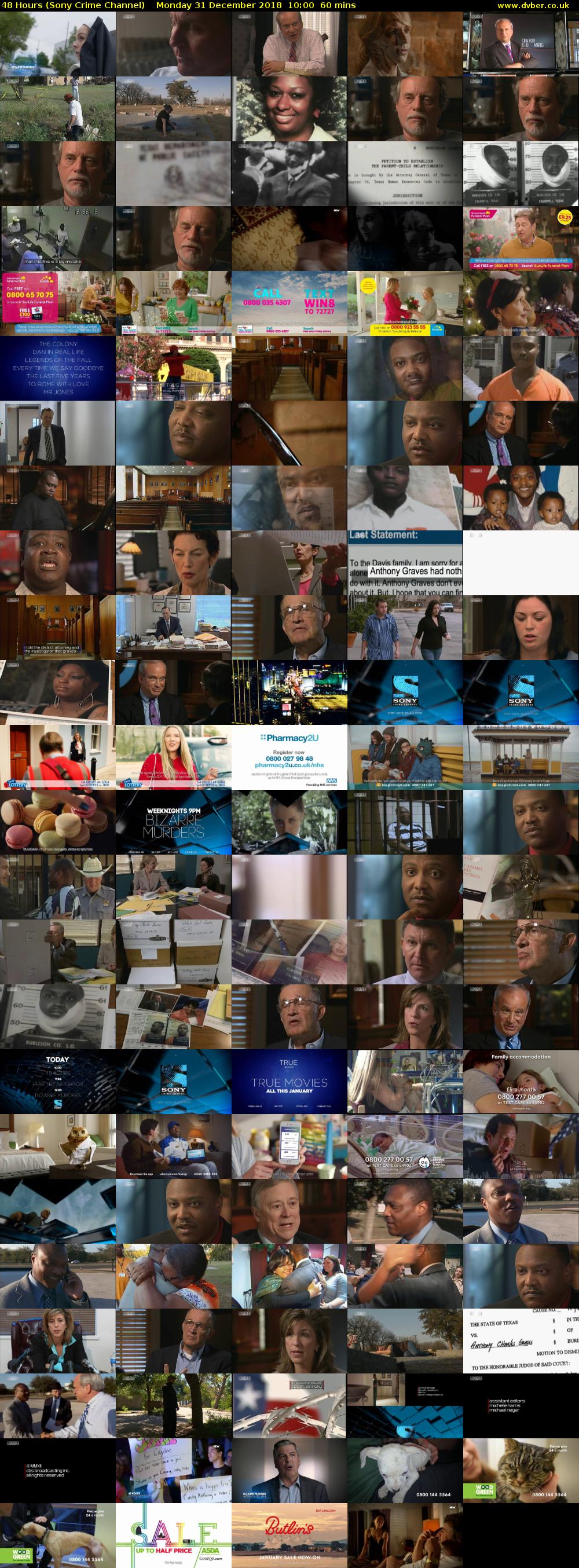 48 Hours (Sony Crime Channel) Monday 31 December 2018 10:00 - 11:00