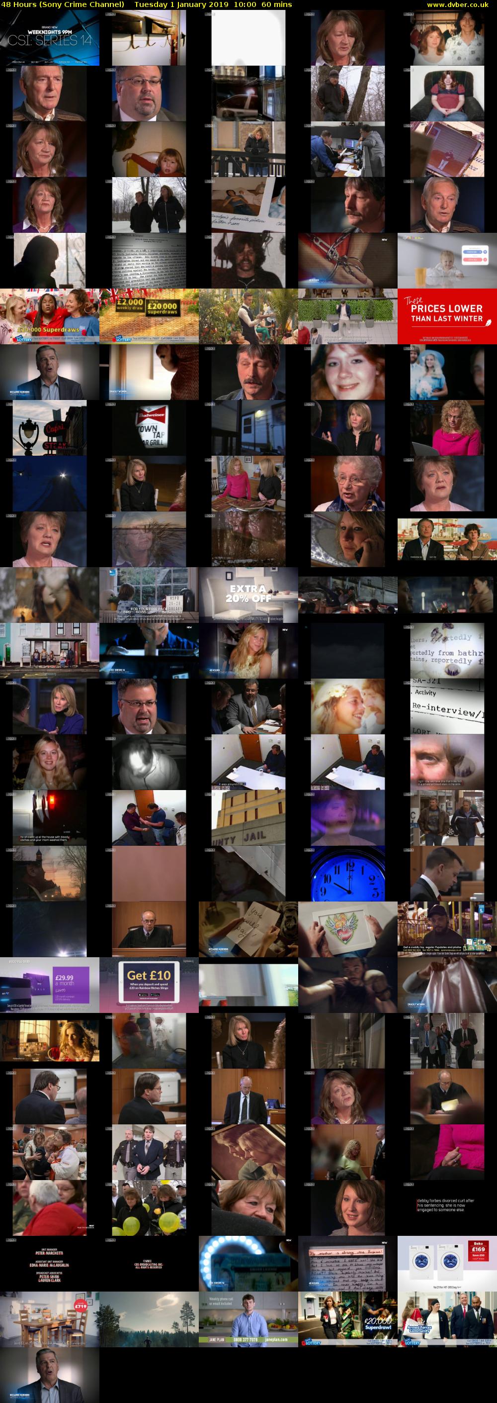 48 Hours (Sony Crime Channel) Tuesday 1 January 2019 10:00 - 11:00