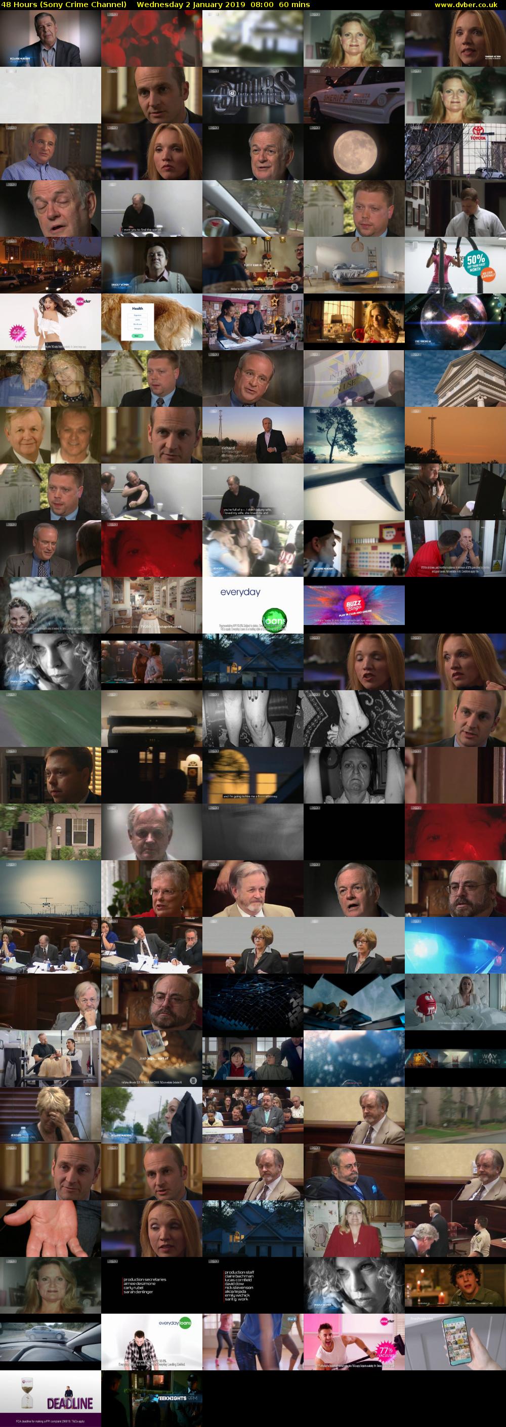 48 Hours (Sony Crime Channel) Wednesday 2 January 2019 08:00 - 09:00