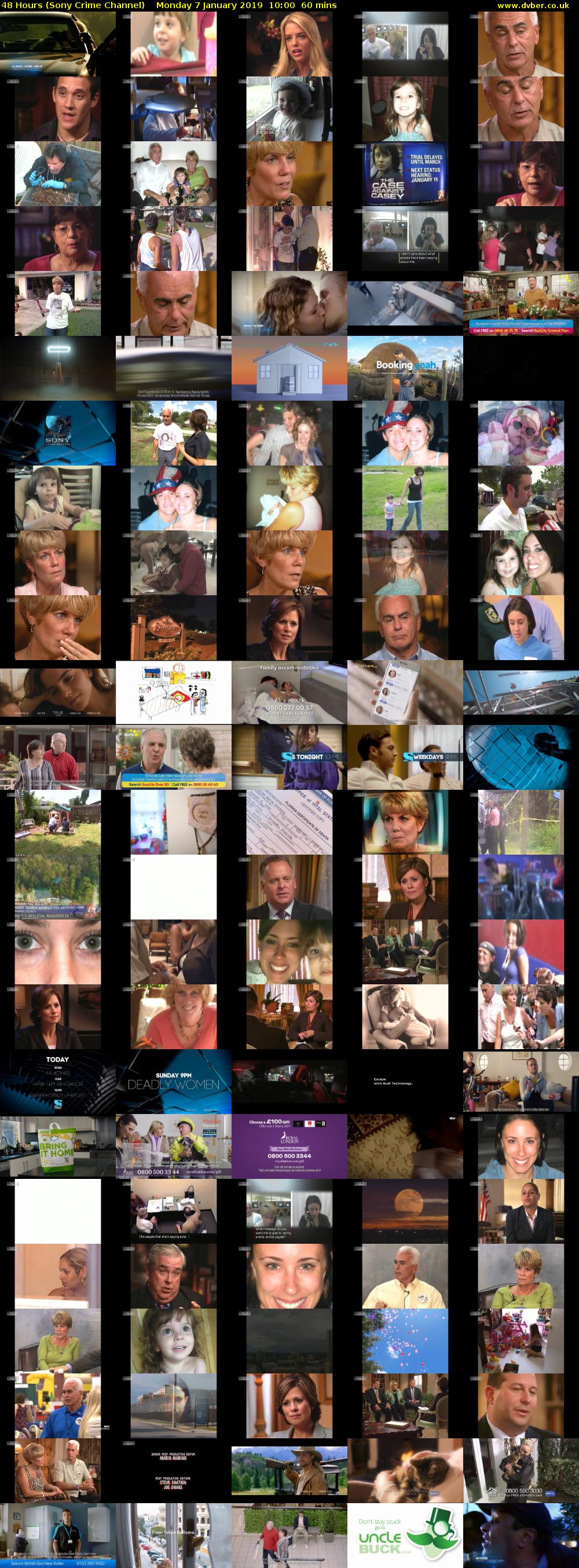 48 Hours (Sony Crime Channel) Monday 7 January 2019 10:00 - 11:00