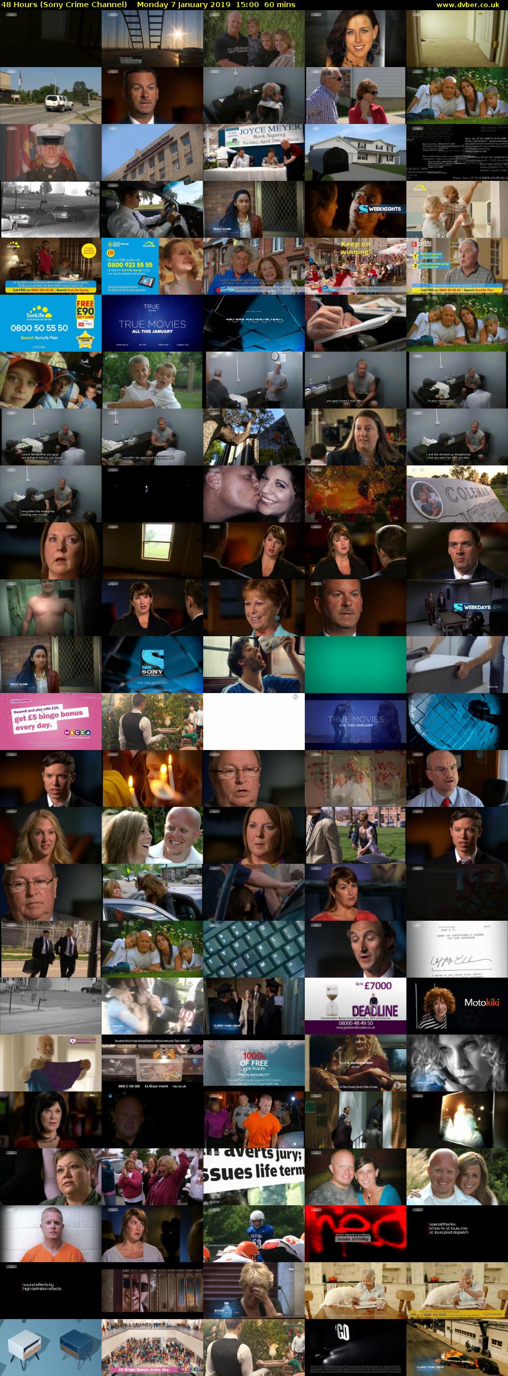 48 Hours (Sony Crime Channel) Monday 7 January 2019 15:00 - 16:00