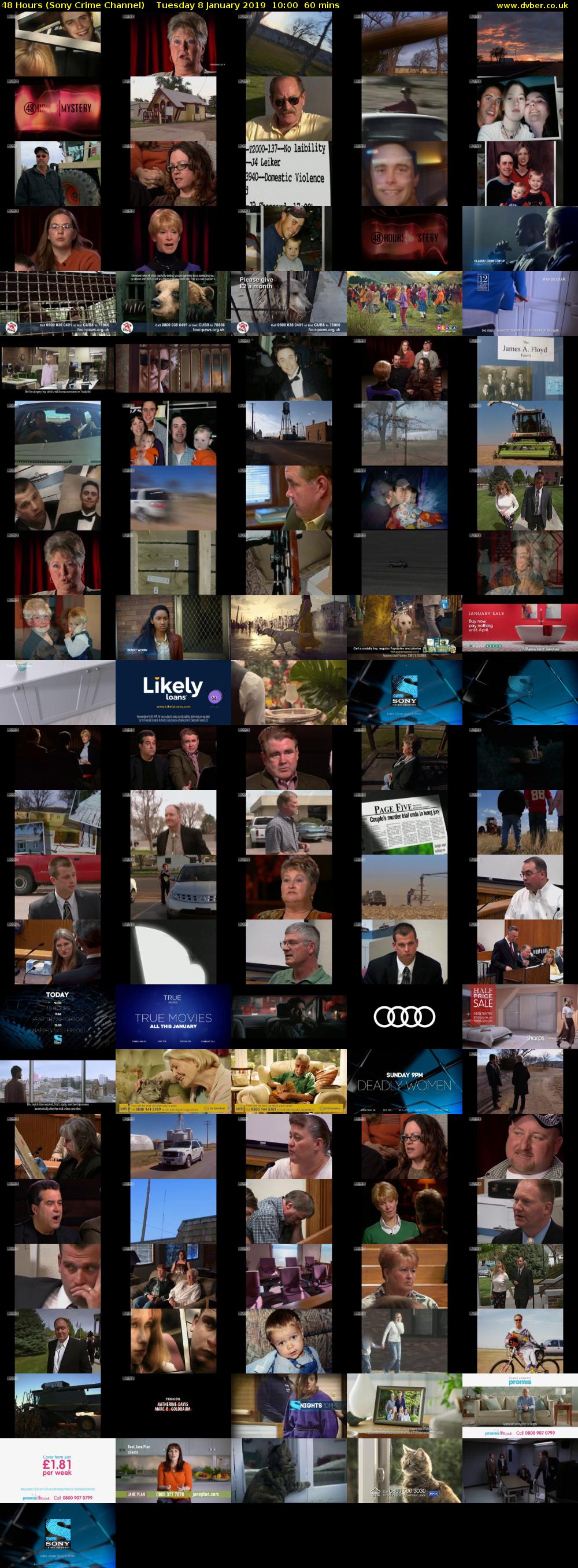 48 Hours (Sony Crime Channel) Tuesday 8 January 2019 10:00 - 11:00